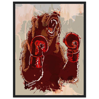 Tableau Boxe Ours Canvanation