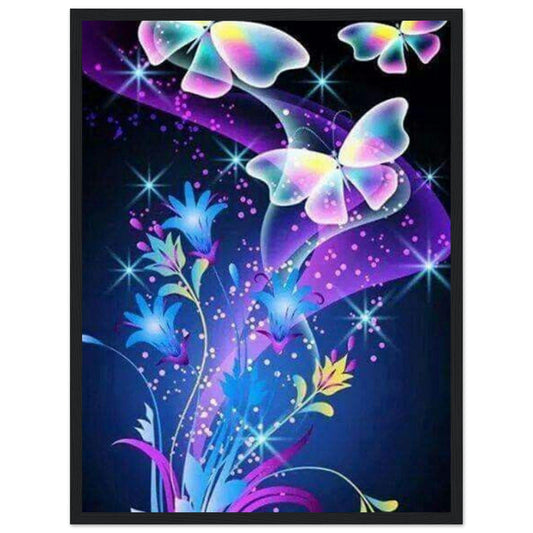 Peinture Papillons Et Fleurs - Canvanation