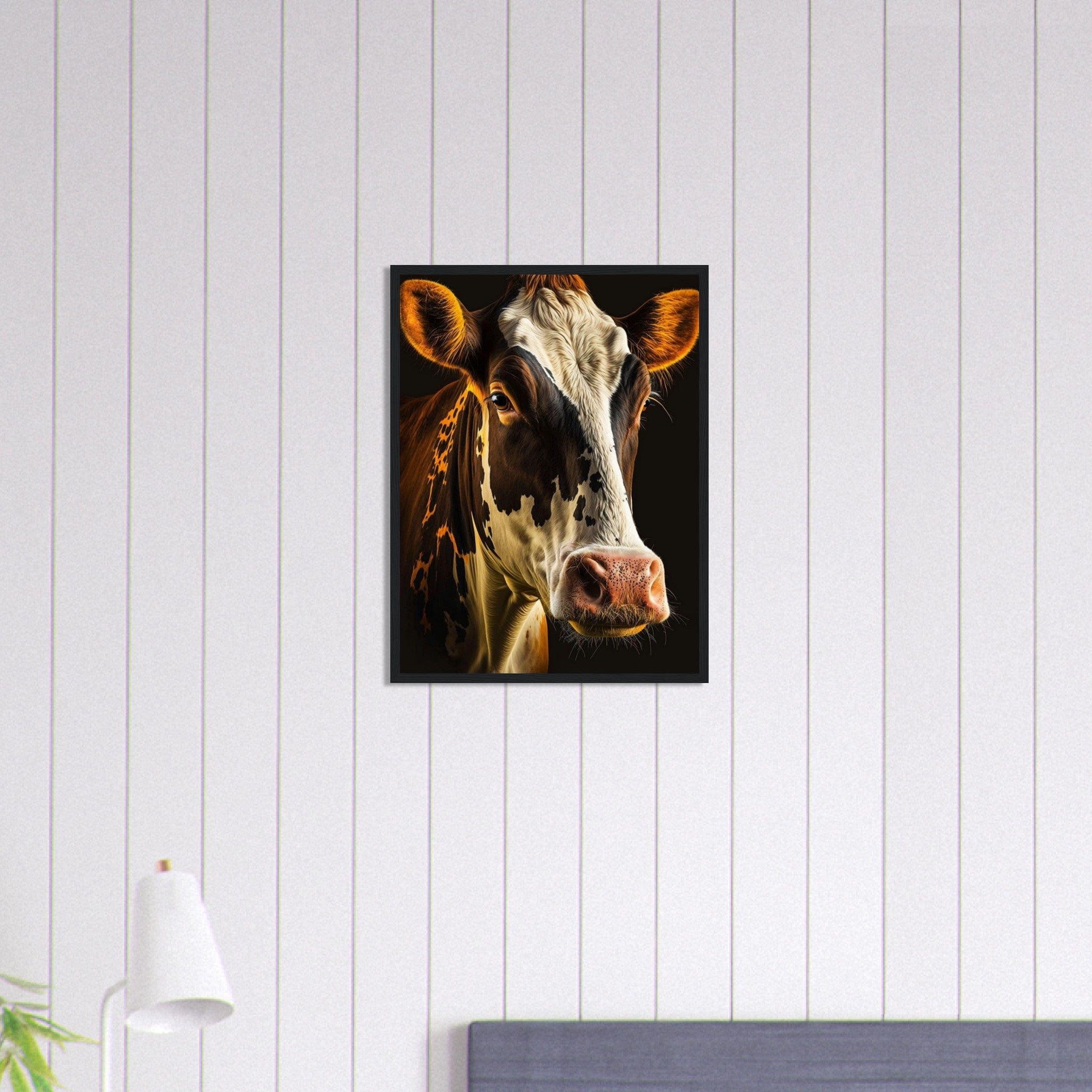 Canvanation Print Material Tableau Tête De Vache Charolaise