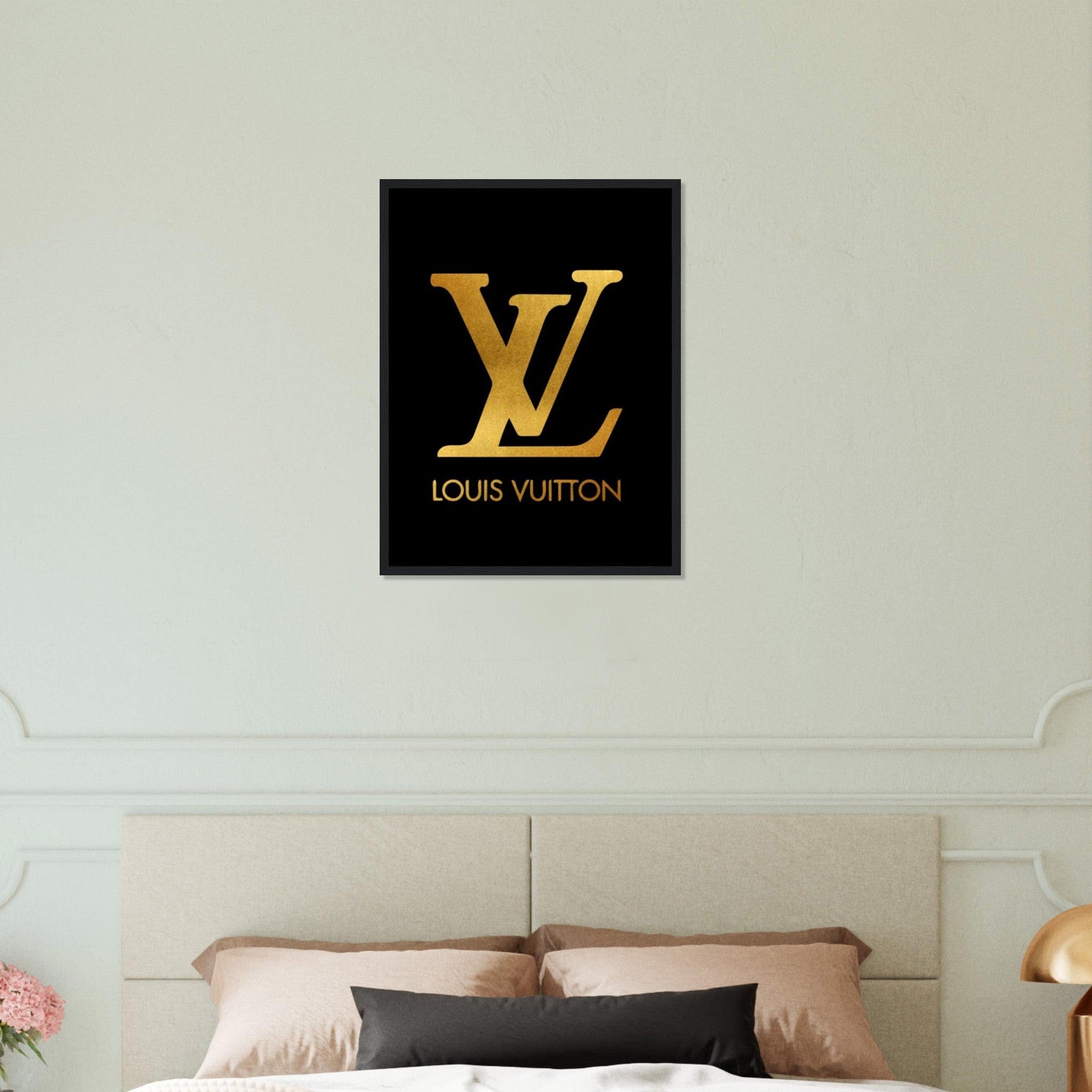 Canvanation Print Material 45x60 cm / 18x24″ Tableau Marque De Luxe Louis Vuitton Or