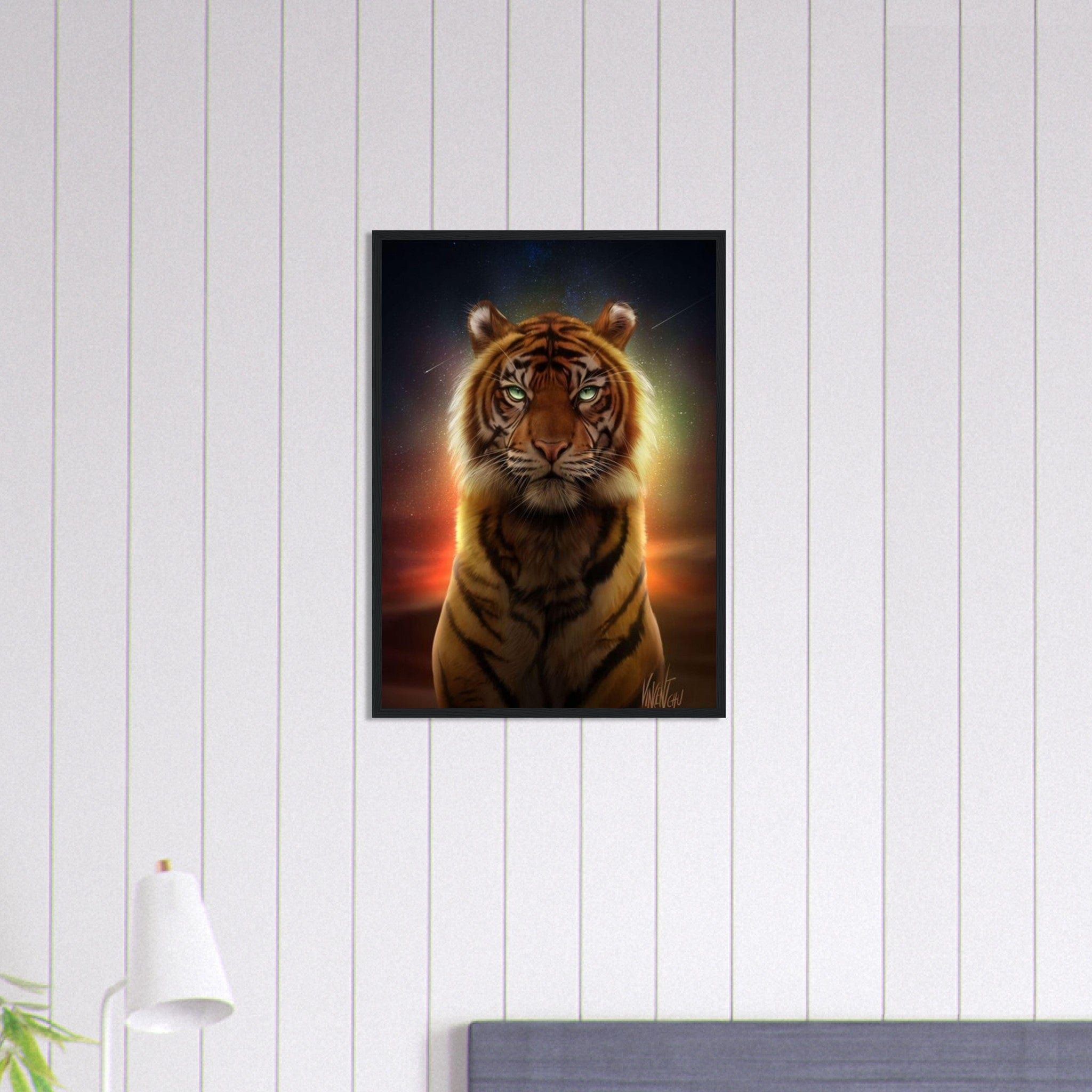 Tableau Tigre Coucher du Soleil Canvanation