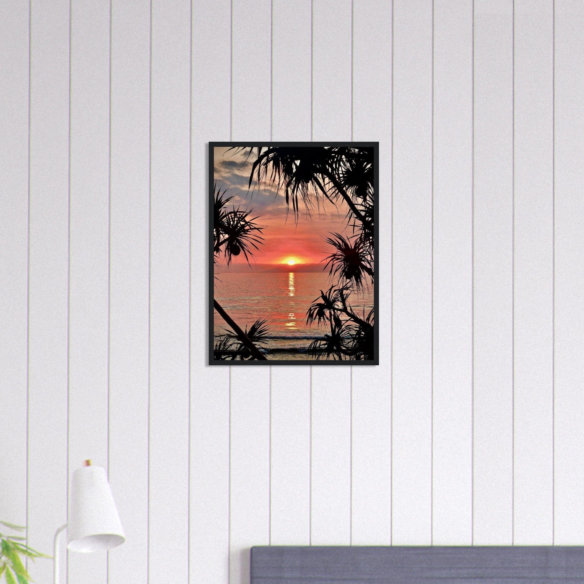 tableau peinture coucher de soleil