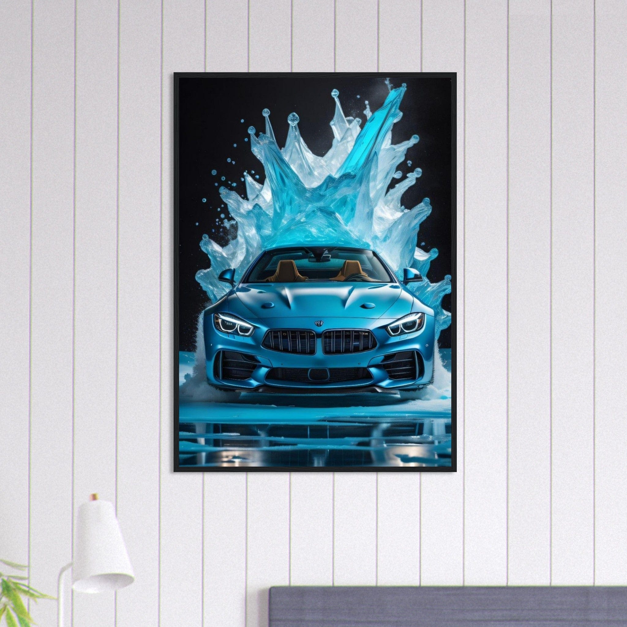 Canvanation Print Material 70x100 cm / 28x40″ Tableau Voiture Bmw Bleu