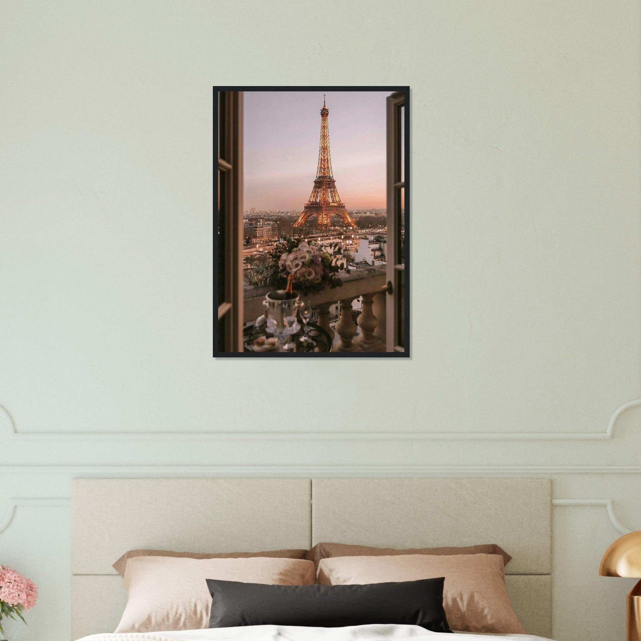 Canvanation Print Material 50x70 cm / 20x28″ Tableau Tour Eiffel Paris Vue Chambre