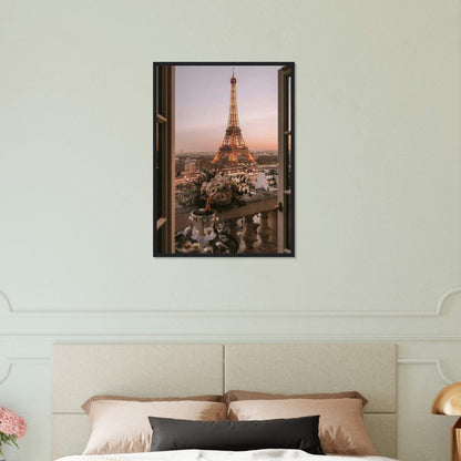 Tableau Tour Eiffel Paris Vue Chambre Canvanation