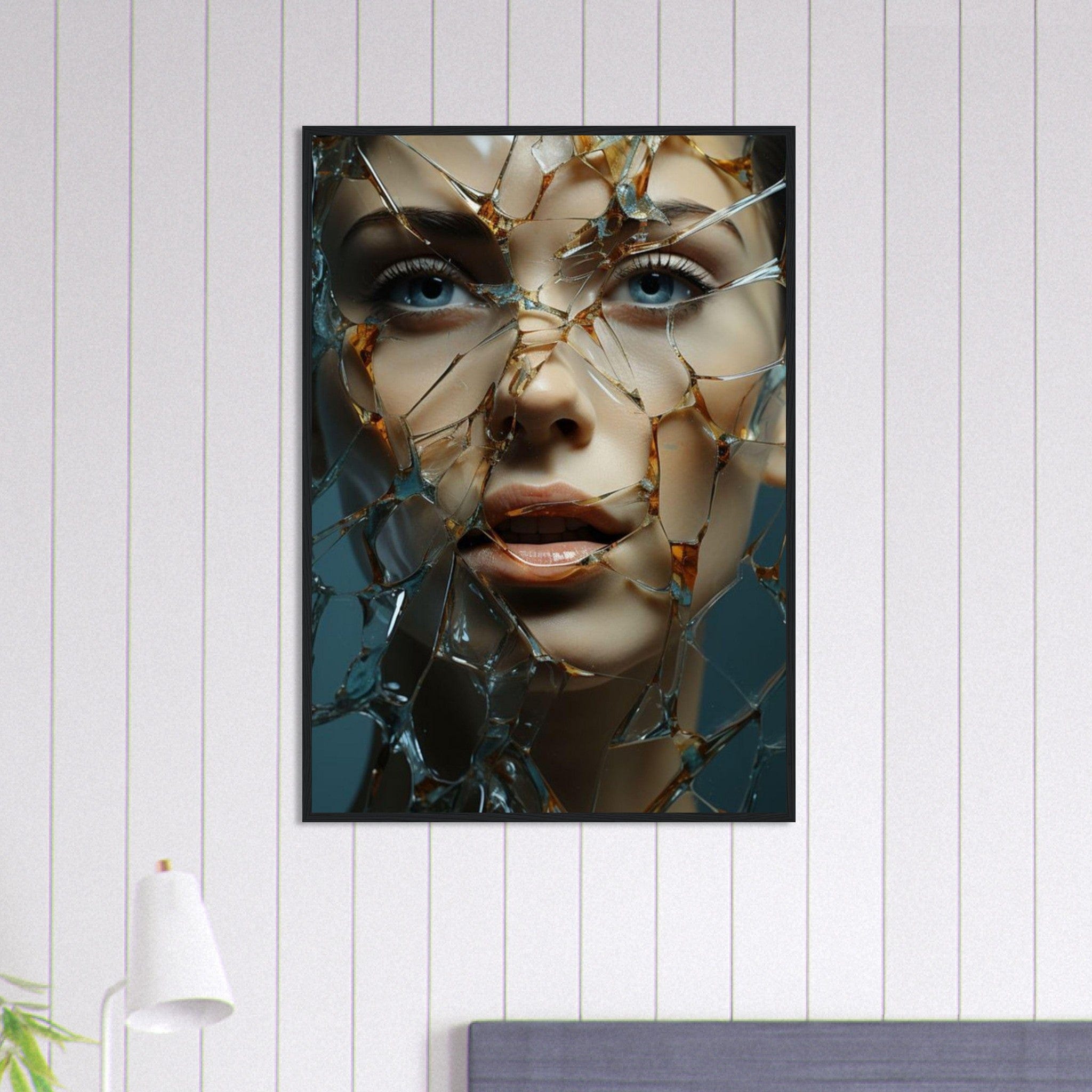 Canvanation Print Material 70x100 cm / 28x40″ Tableau Femme Glace Brisée