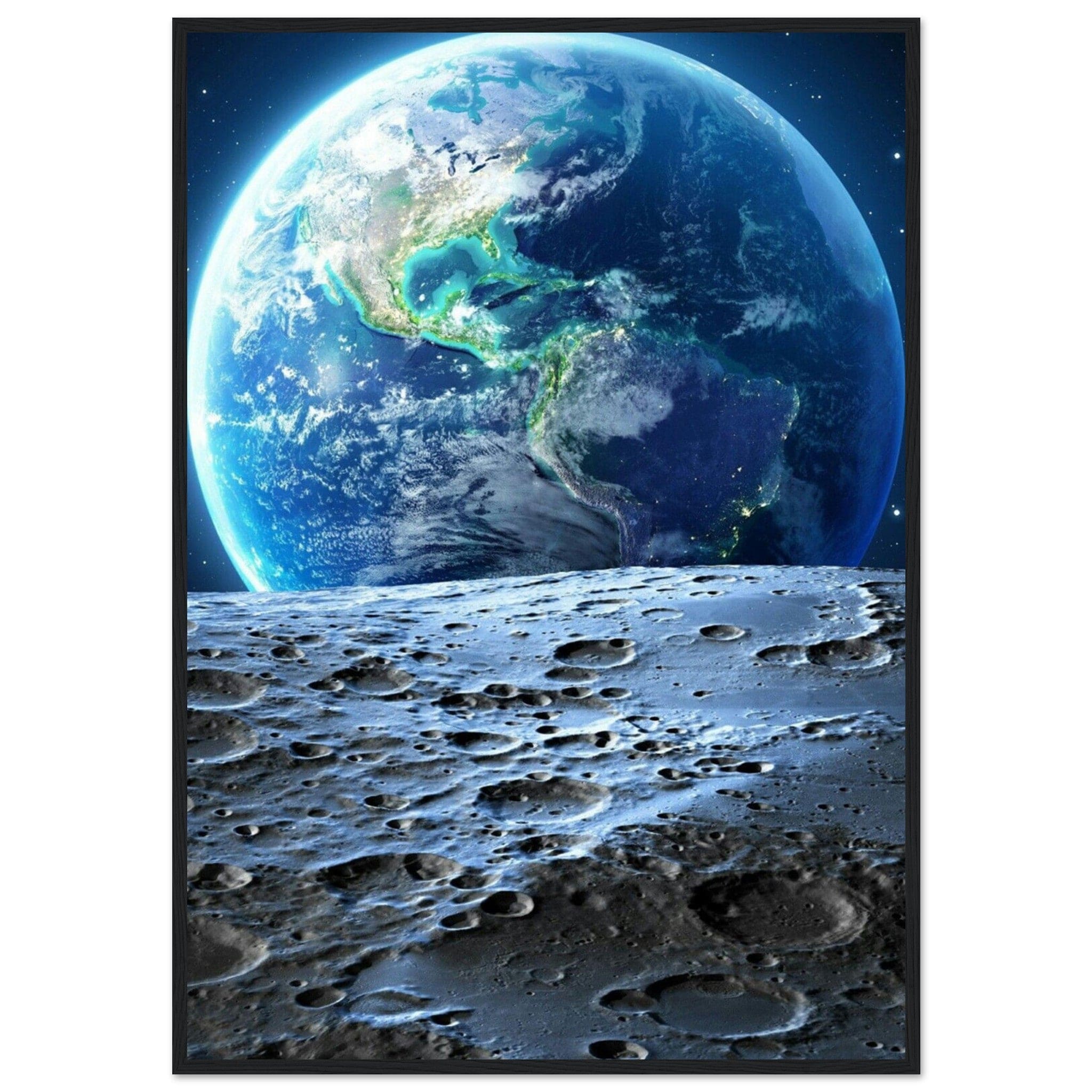 Tableau Lune Et Terre - Canvanation