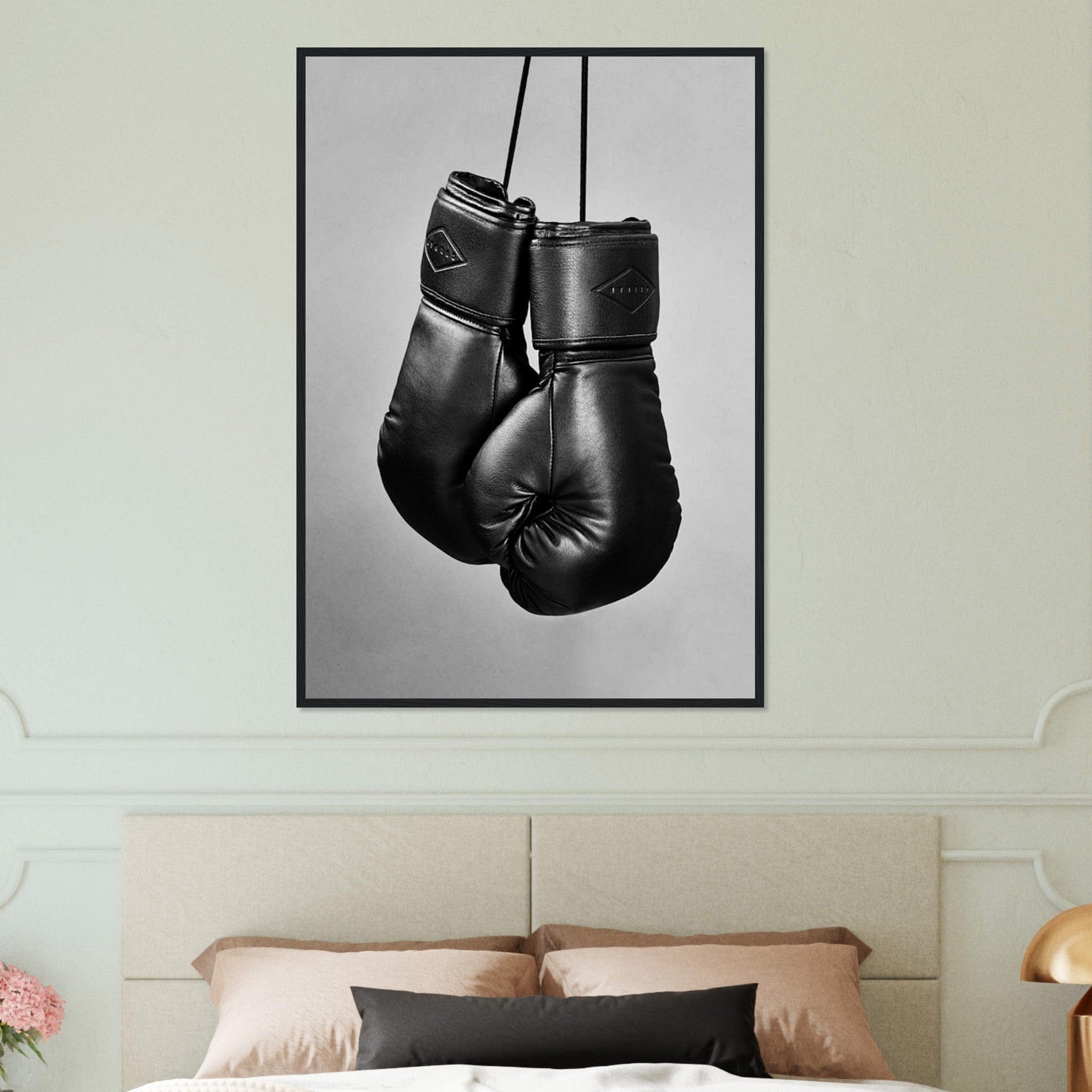 Canvanation Print Material 70x100 cm / 28x40″ Tableau Boxe Gants Noir