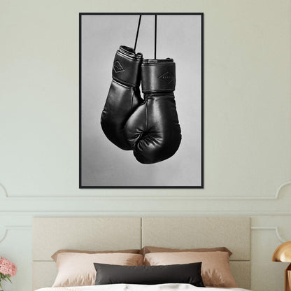 Tableau Boxe Gants Noir Canvanation