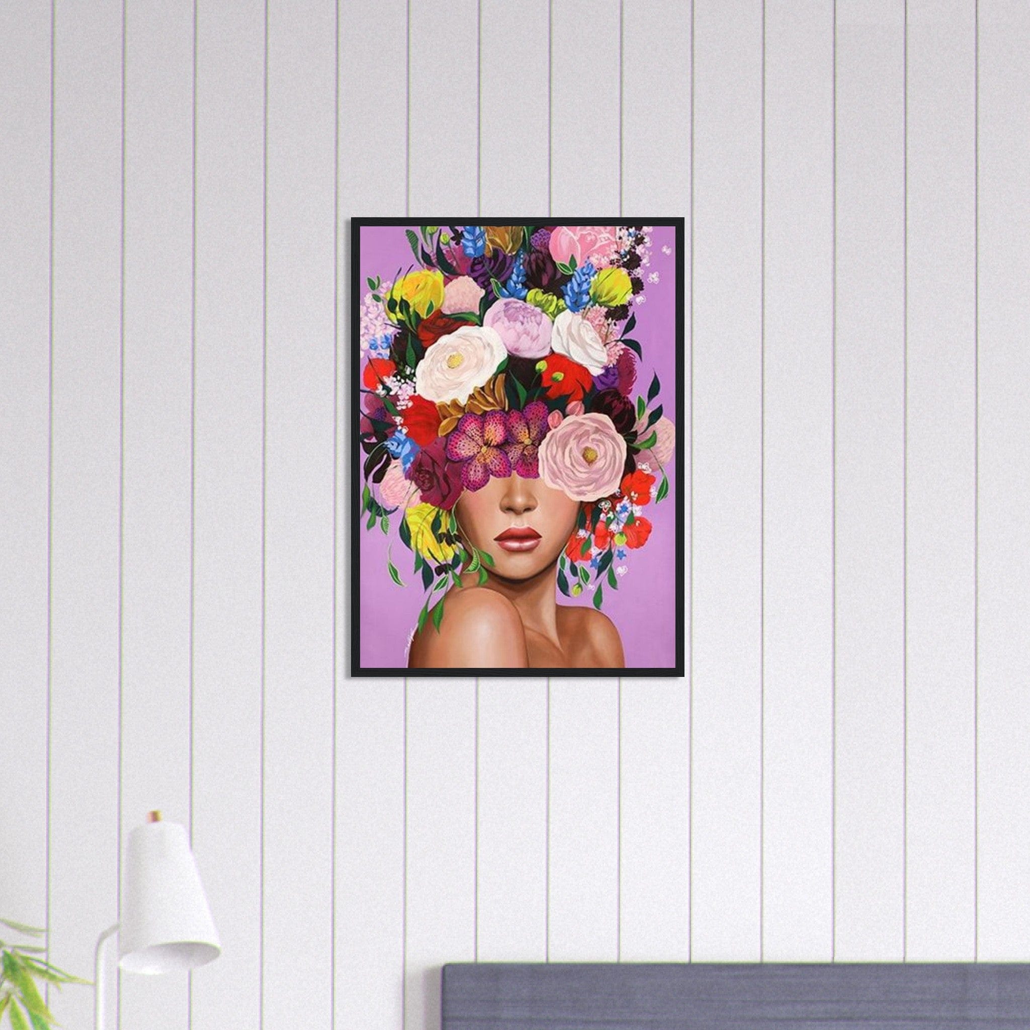 Canvanation Print Material 50x70 cm / 20x28″ Tableau Femme Fleurs Cheveux Bouquet