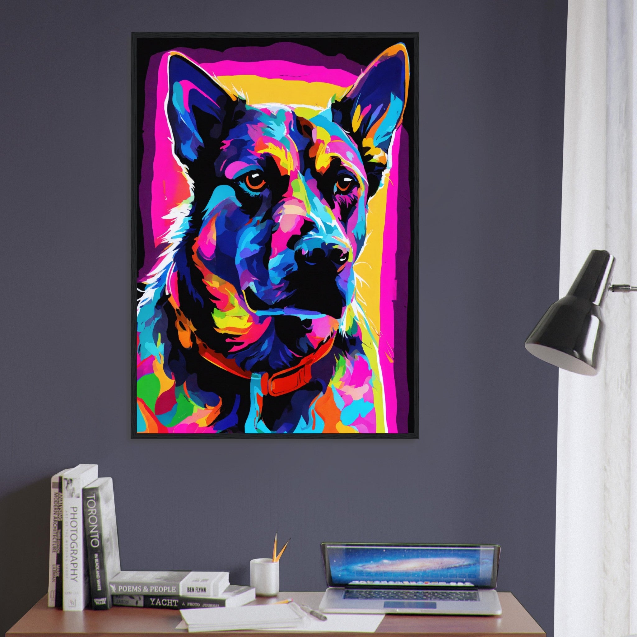 Canvanation Print Material Tableau Chien Câlin Matinal