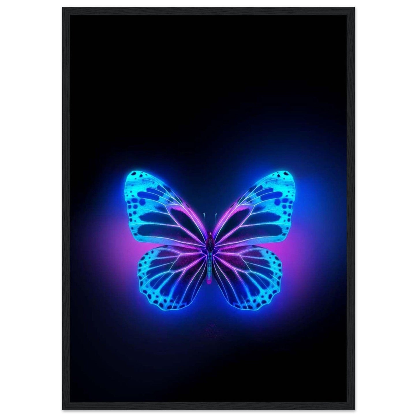 Tableau Papillon Bleu Nuit Eclatant HD - Canvanation