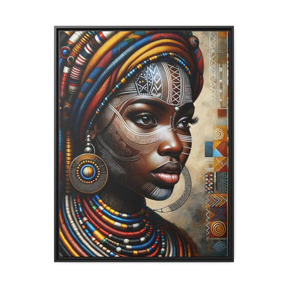 Tableau "Afrique Féminine: Le Portrait Coloré de la Beauté, la Force et l'Élégance" Canvanation