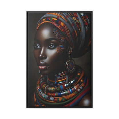 Tableau "La beauté africaine: un portrait captivant de la femme" Canvanation