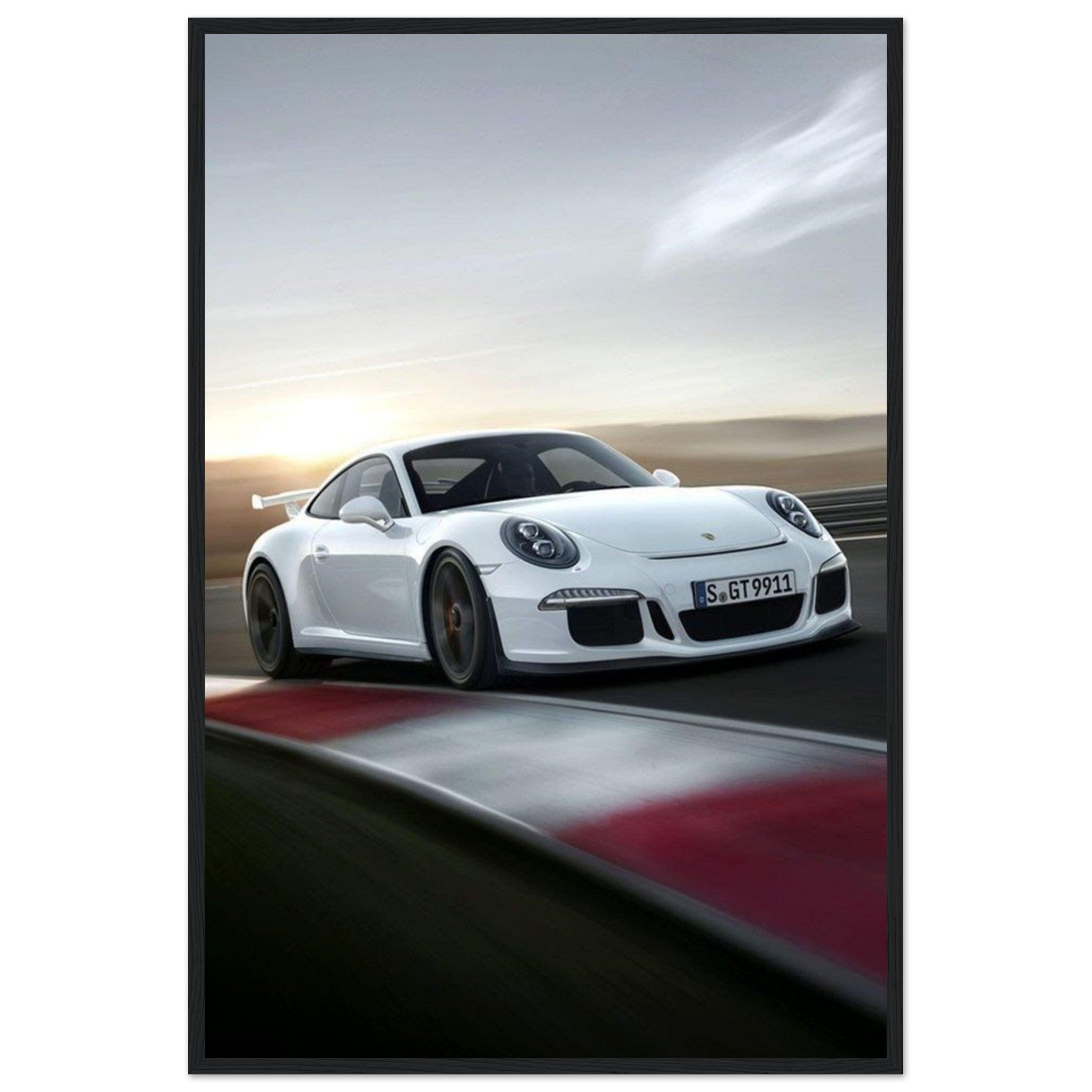 Gelato Print Material 60x90 cm / 24x36″ Tableau Porsche Blanche