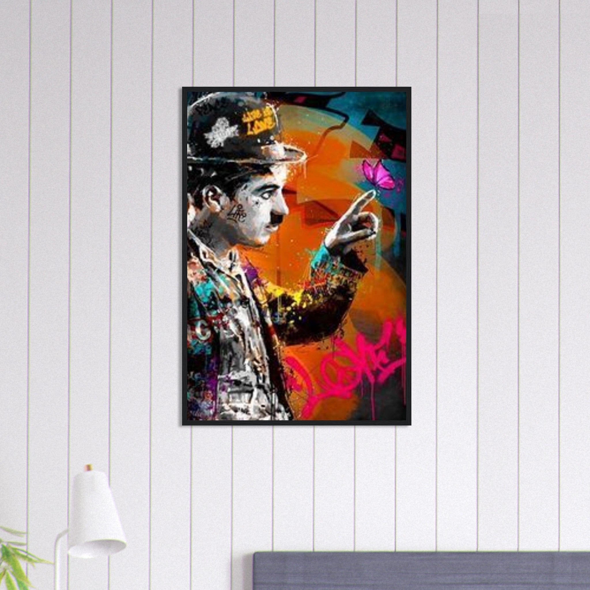 Canvanation Print Material 60x90 cm / 24x36″ Tableau Street Art Charlie Chaplin