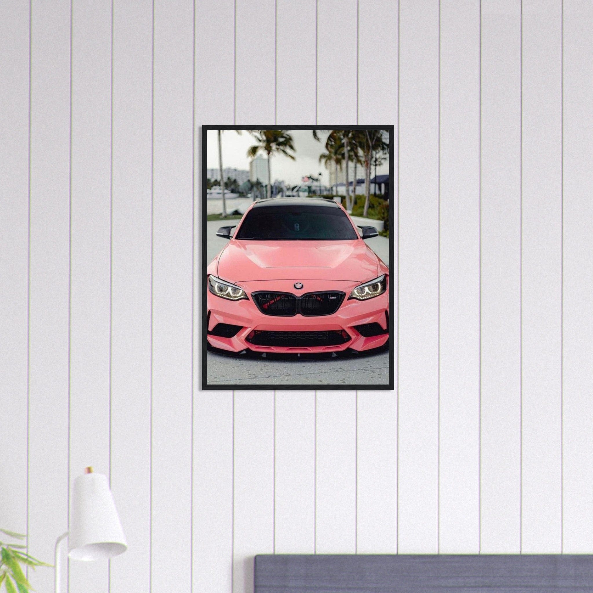 Canvanation Print Material 50x70 cm / 20x28″ Tableau Voiture Bmw Rose