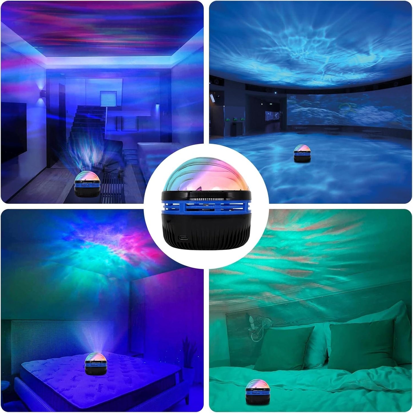 Canvanation Nebula Projecteur Étoilé Galaxy Effet Vague Océan