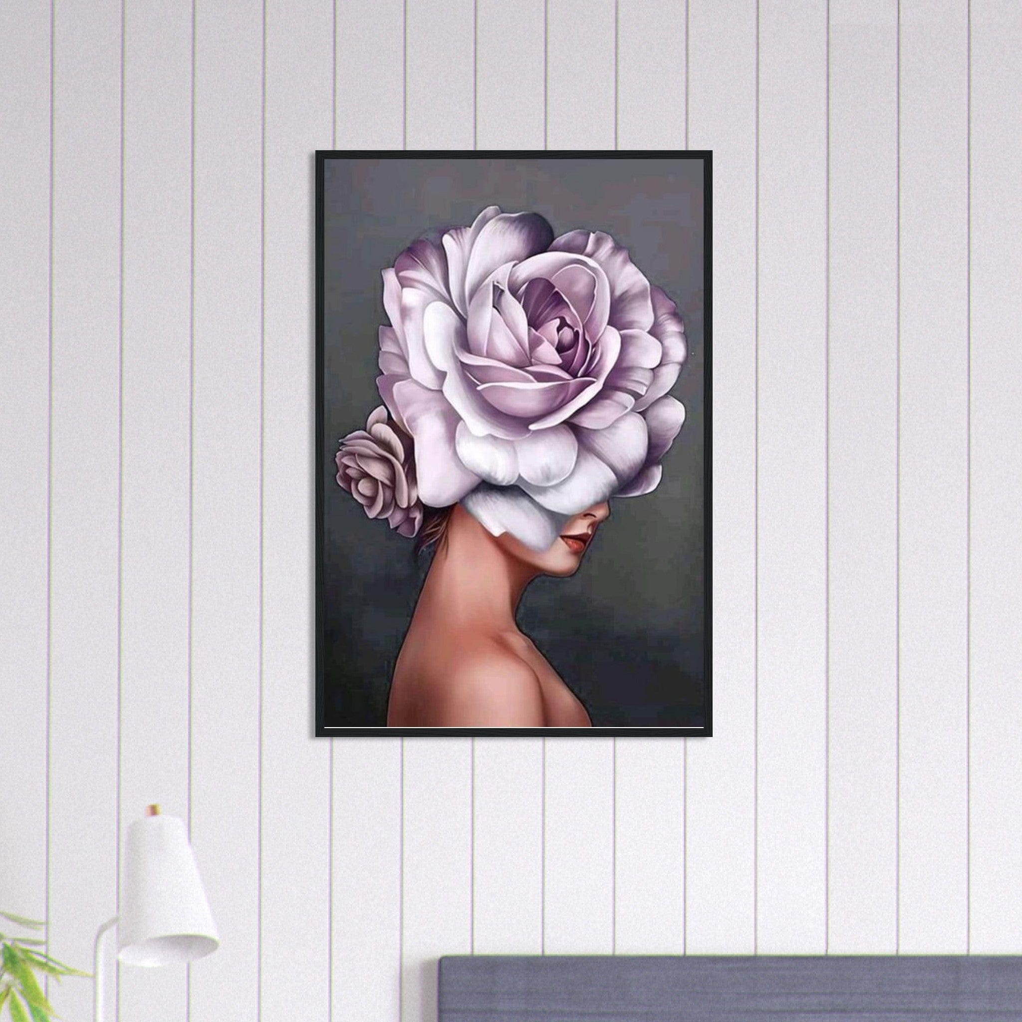 Canvanation Print Material 60x90 cm / 24x36″ Tableau Femme Fleurs Cheveux Violet