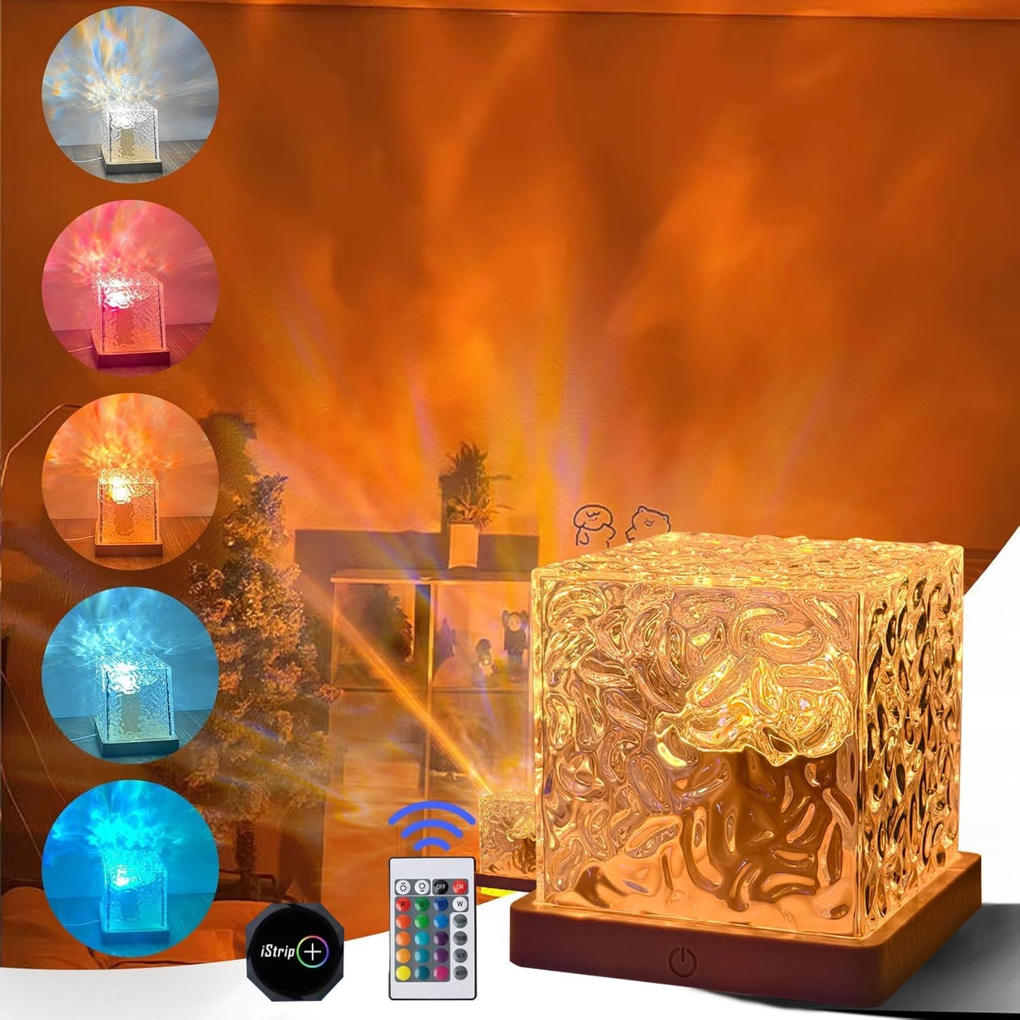 Canvanation 16 couleurs + télécommande Projecteur Dynamique à Vagues Rotatives