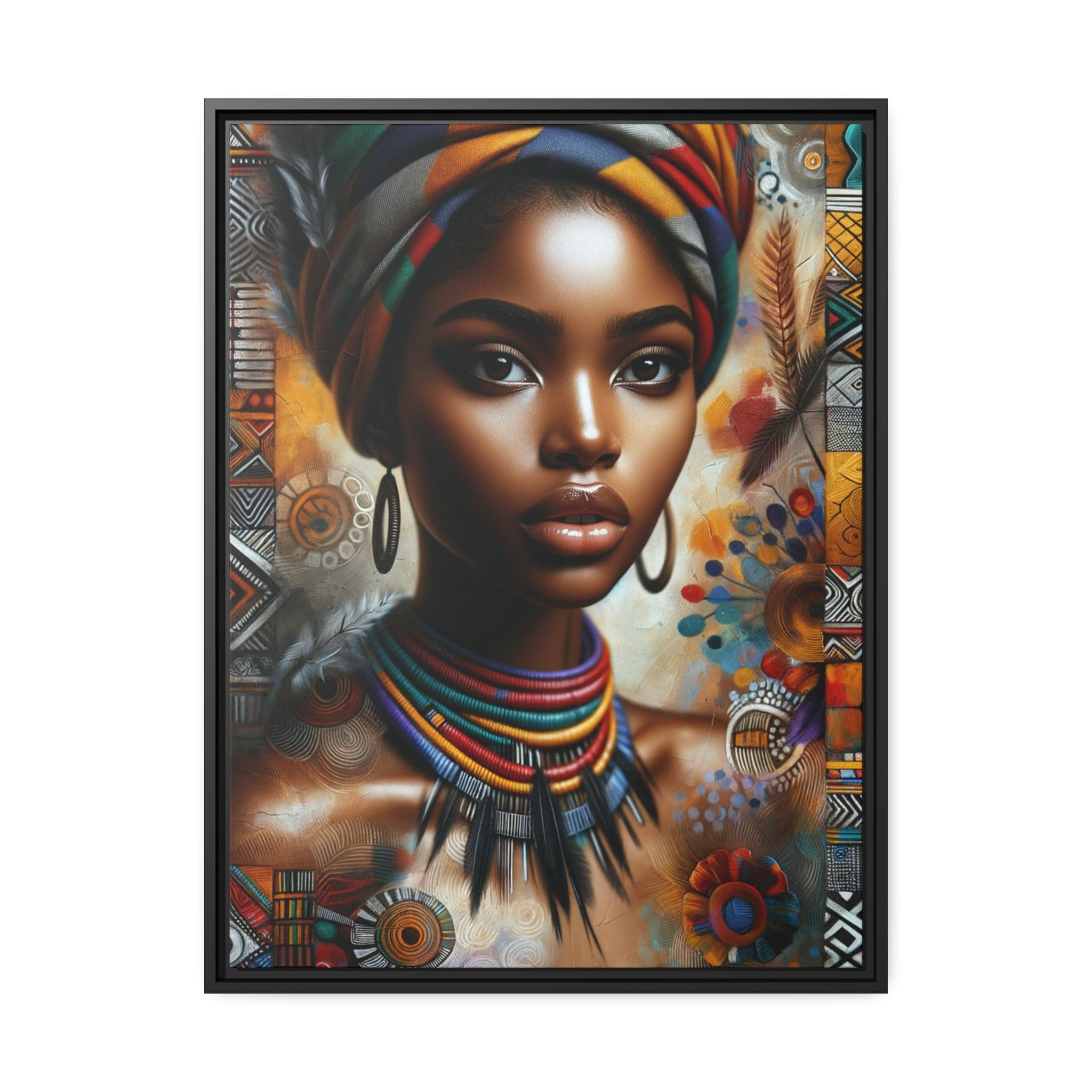 Printify Canvas 61.00 Cm" x 81.30 Cm" (Vertical) Tableau "Femmes africaines : Symboles de force, beauté et résilience"