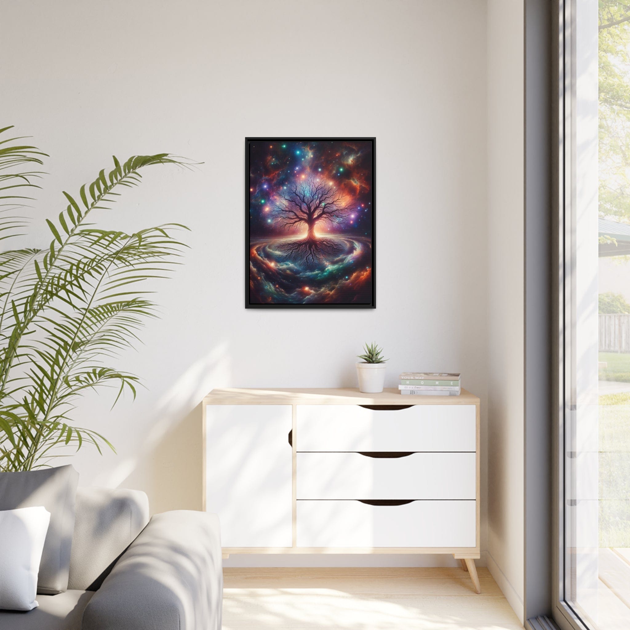 Printify Canvas Tableau Arbre De Vie La Danse Des Couleurs