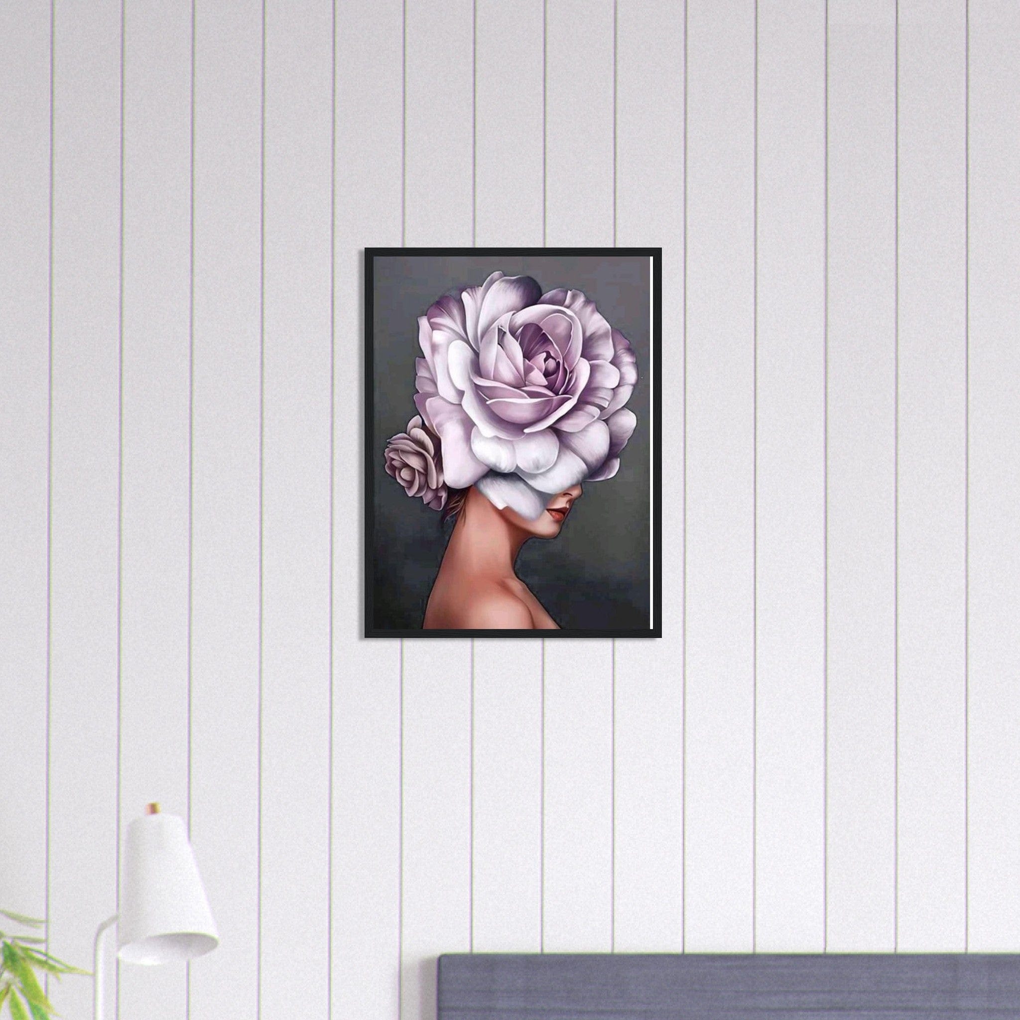 Canvanation Print Material 45x60 cm / 18x24″ Tableau Femme Fleurs Cheveux Violet