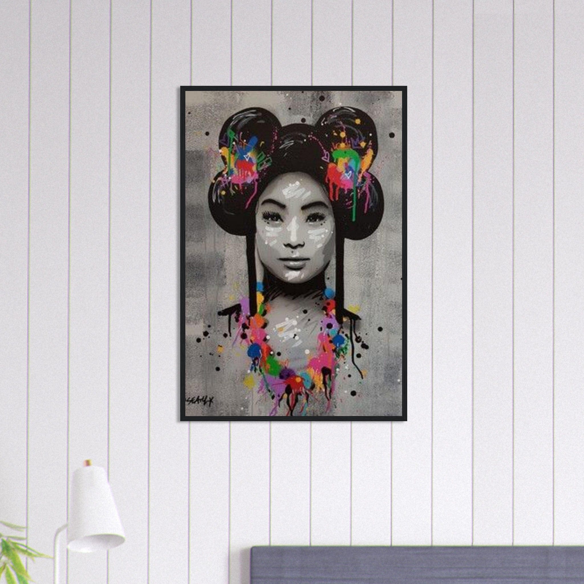 Canvanation Print Material 60x90 cm / 24x36″ Tableau Geisha Graffiti