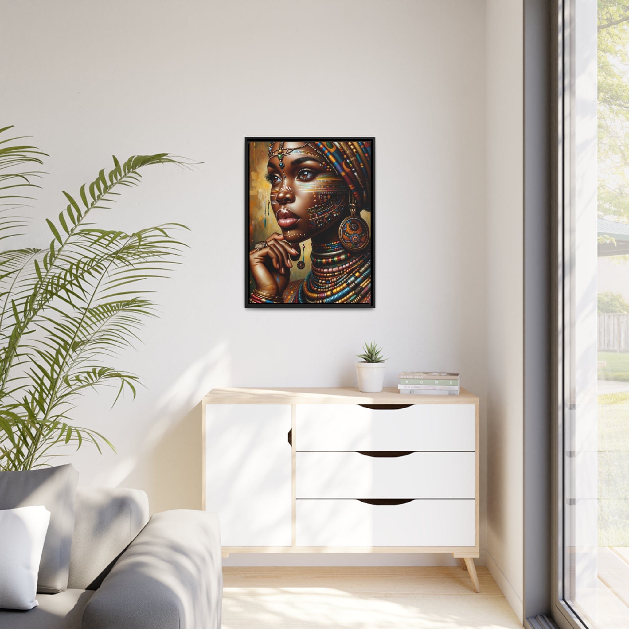 Printify Canvas Tableau "Gloire et beauté : La femme africaine au cœur de l'art"