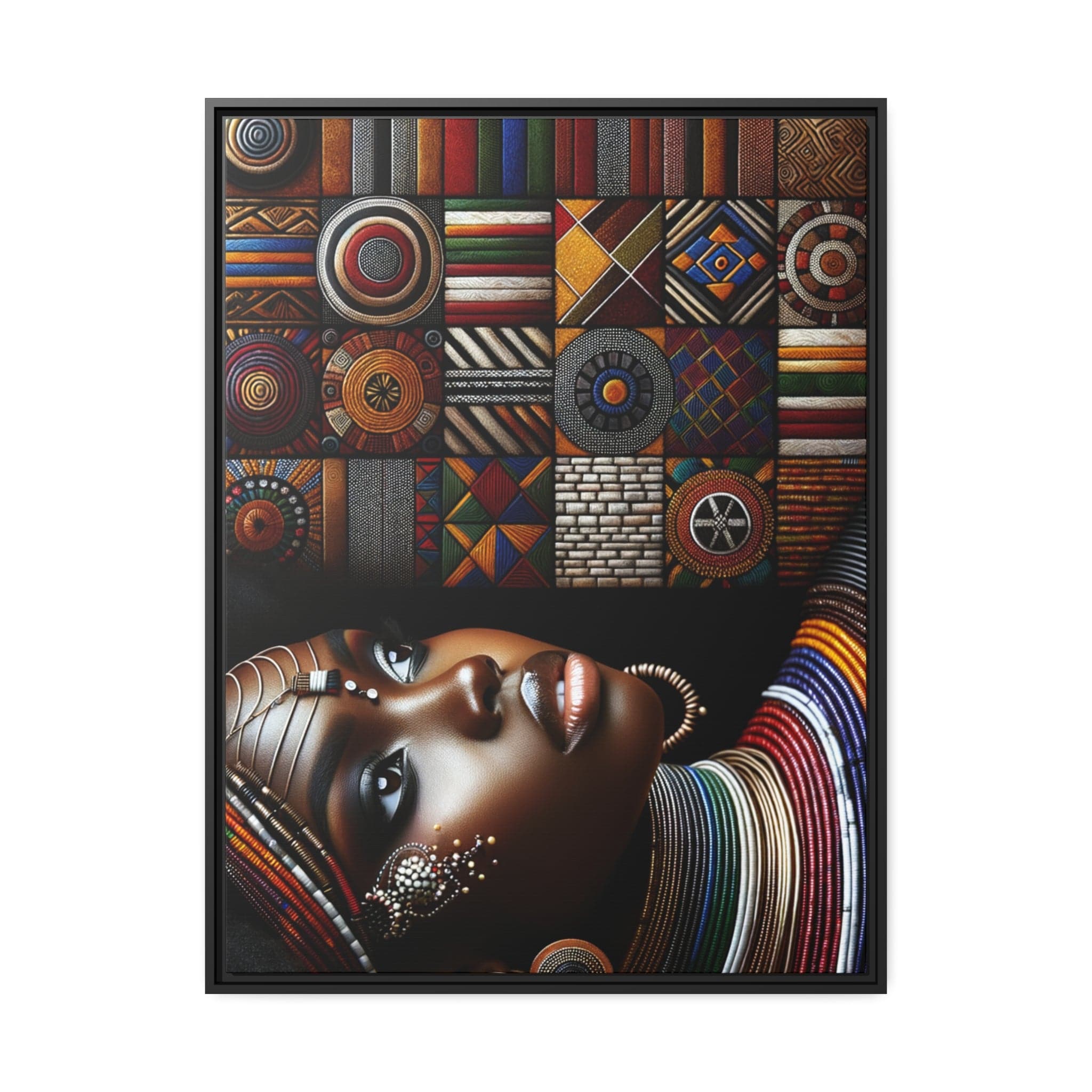 Printify Canvas 76.20 Cm" x 101.60 Cm" (Vertical) Tableau "La Reine Nubienne : une représentation sublime de la beauté africaine féminine"