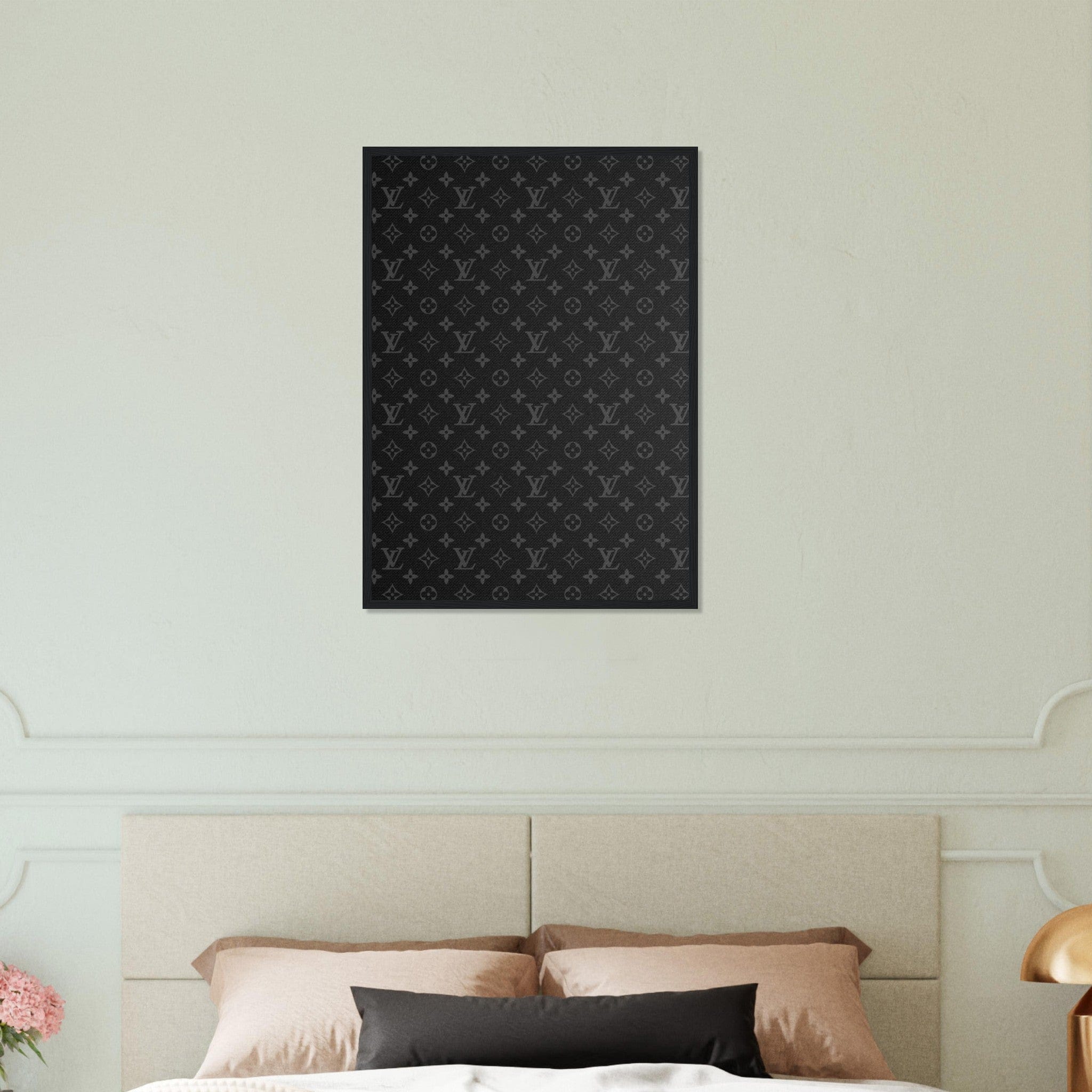 Tableau Marque De Luxe Louis Vuitton Noir Canvanation