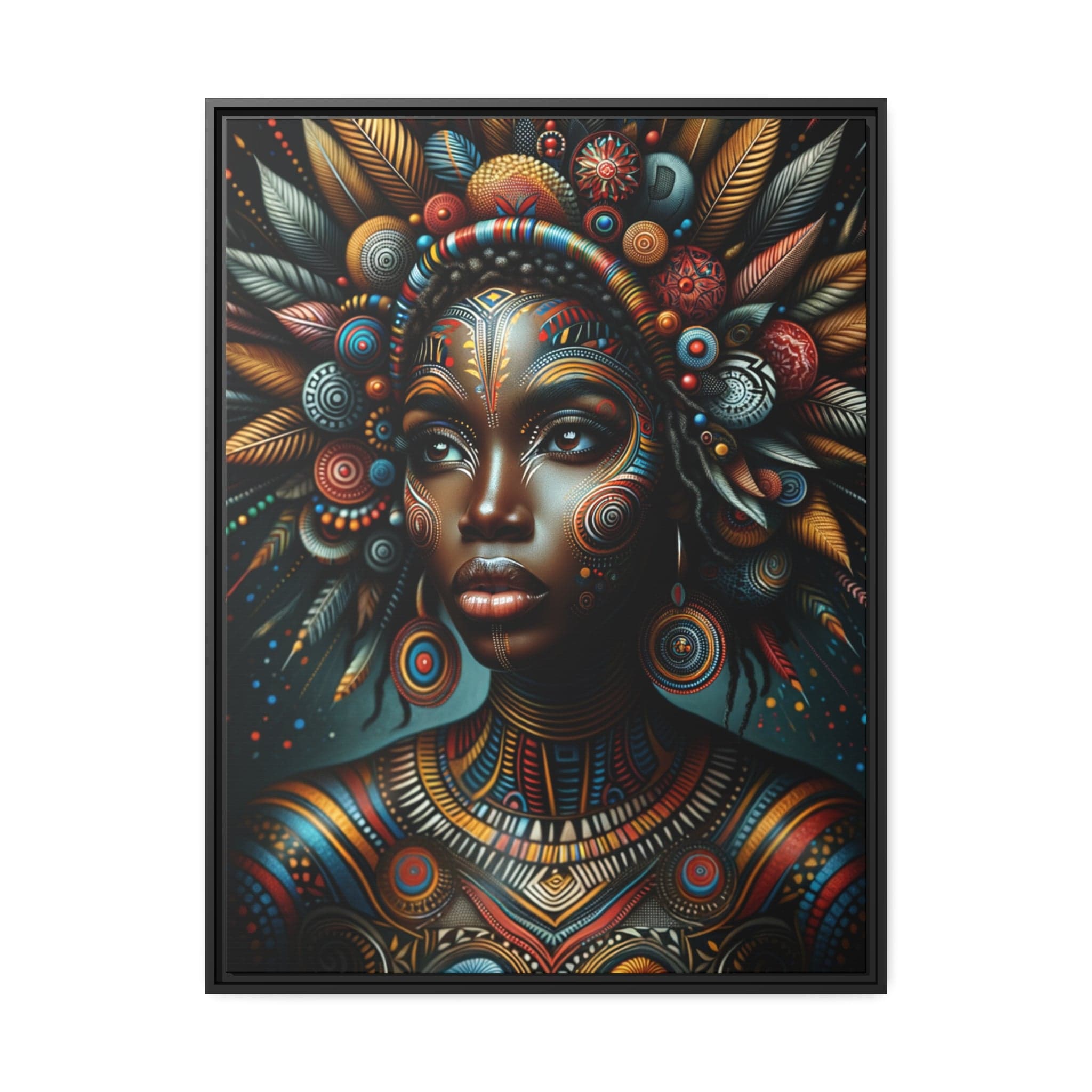 Printify Canvas 76.20 Cm" x 101.60 Cm" (Vertical) Tableau "La renaissance de l'Afrique :  Portraits inspirants de femmes africaines"