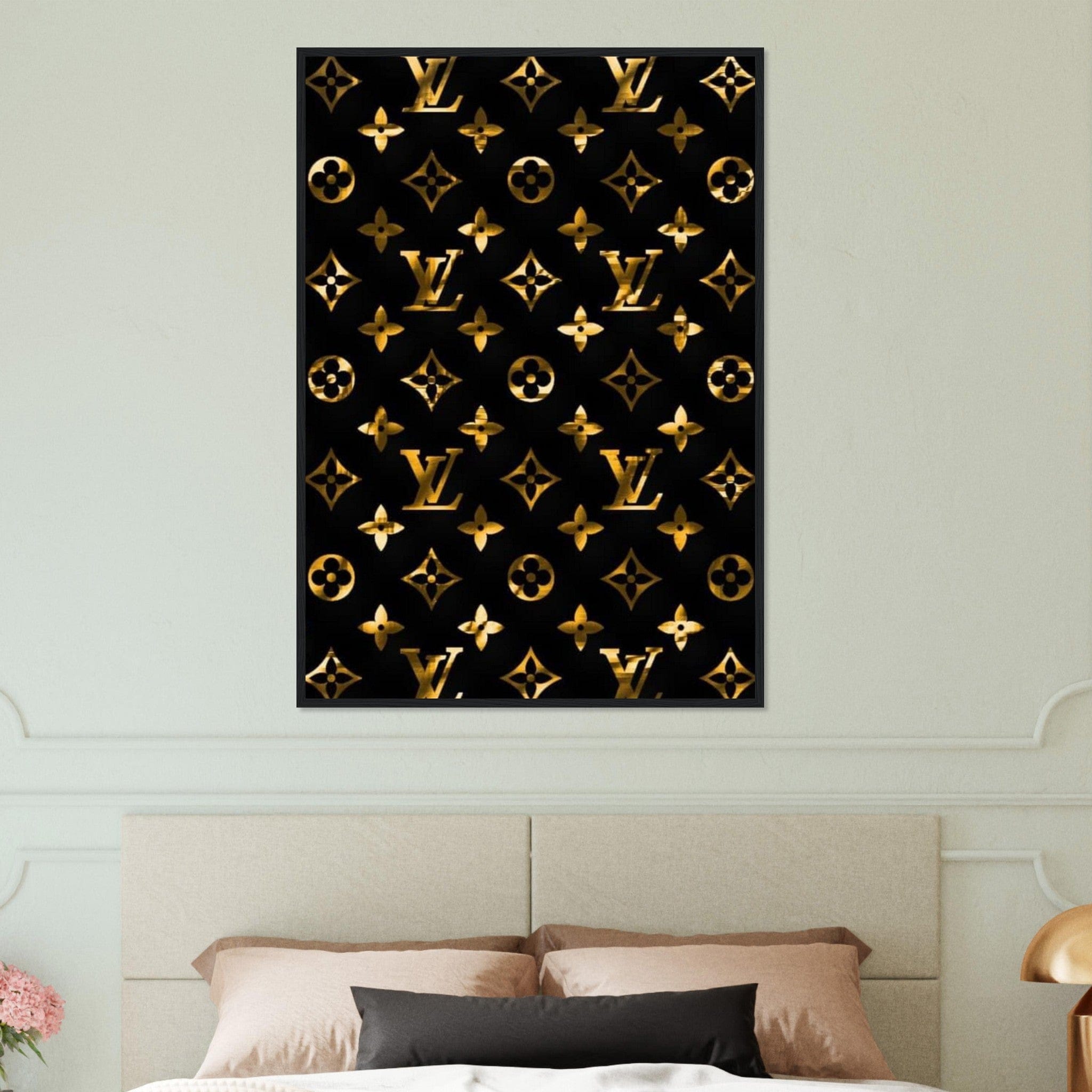 Canvanation Print Material 70x100 cm / 28x40″ Tableau Louis Vuitton Noir et Or