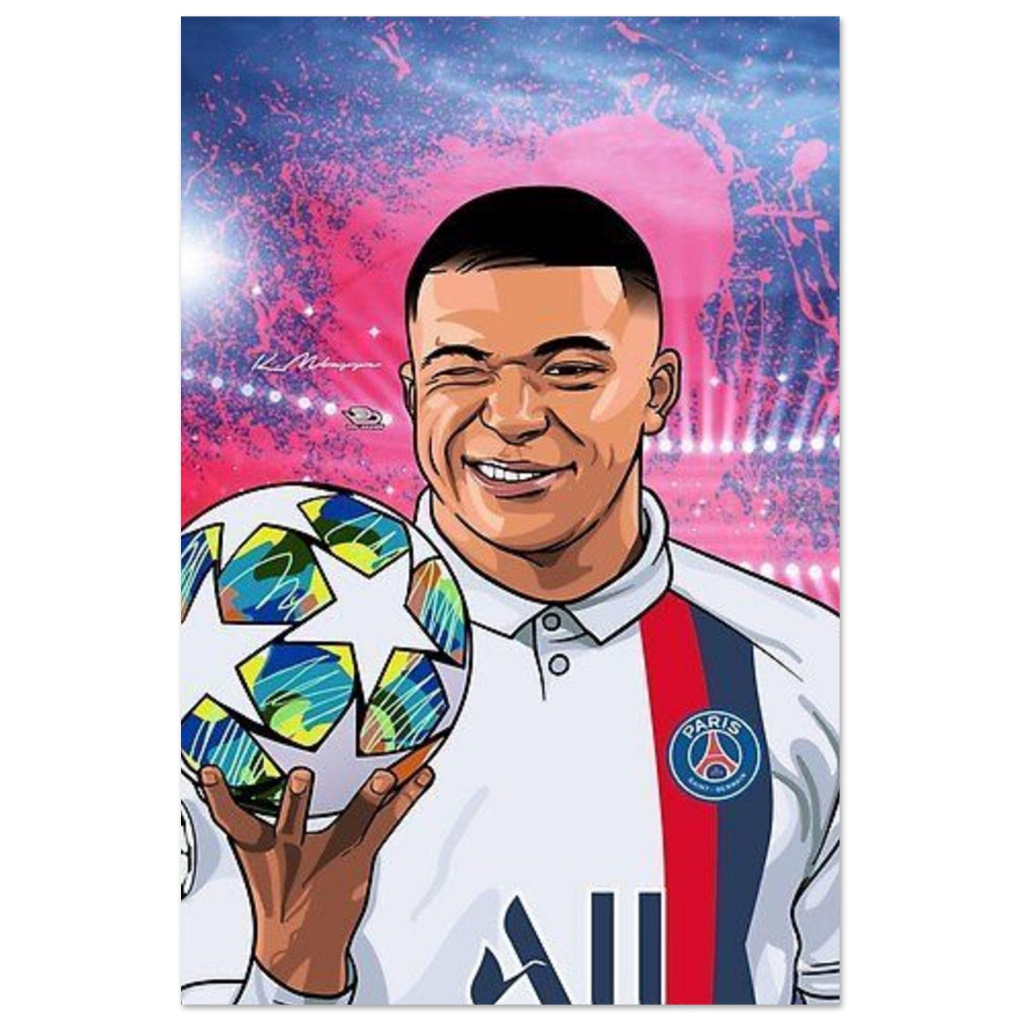 Canvanation Print Material 60x90 cm / 24x36″ Poster Football Kylian Mbappe