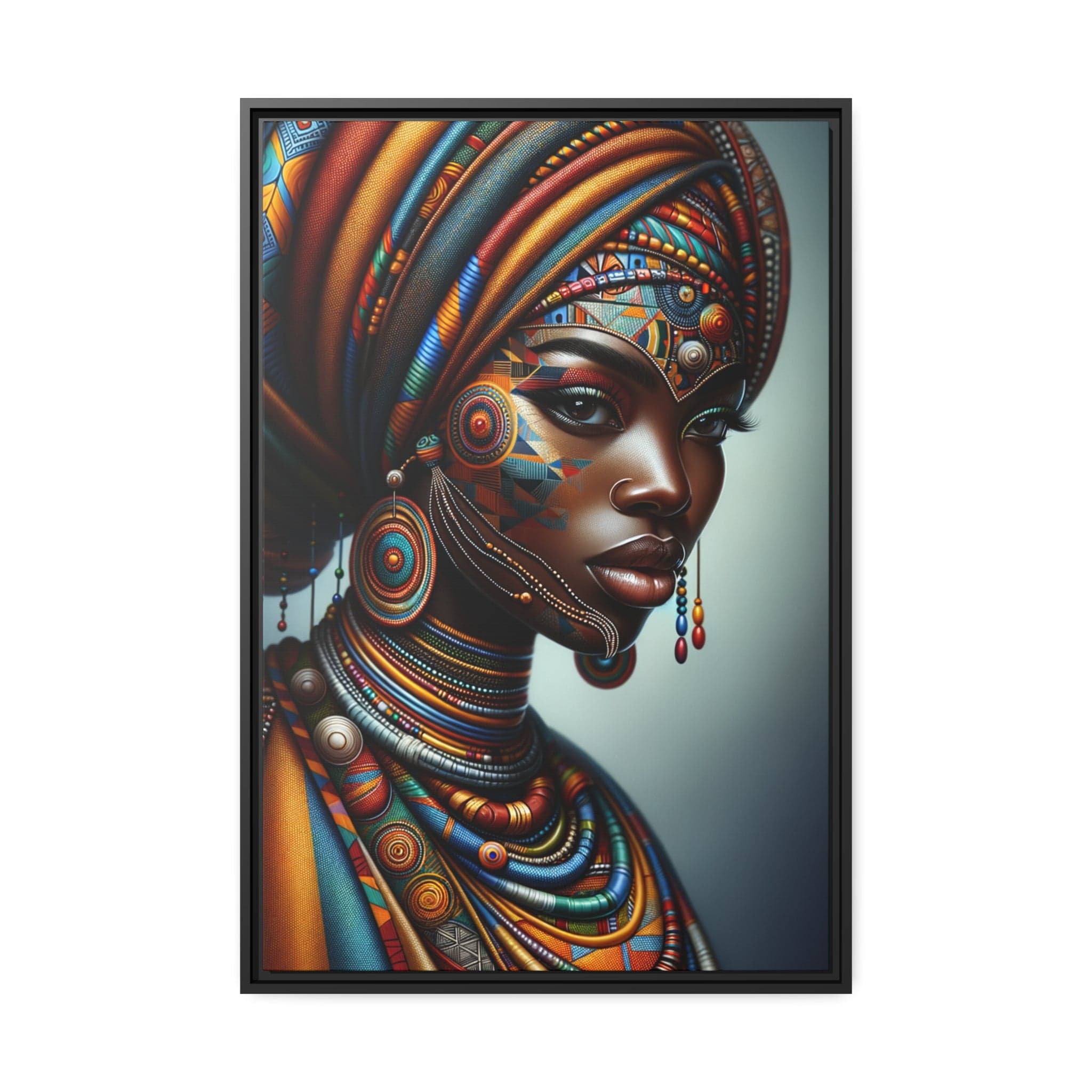 Printify Canvas 61.00 Cm″ x 91.40 Cm″ (Vertical) Tableau "La grâce et l'audace : Portraits de femmes africaines dans toute leur splendeur"