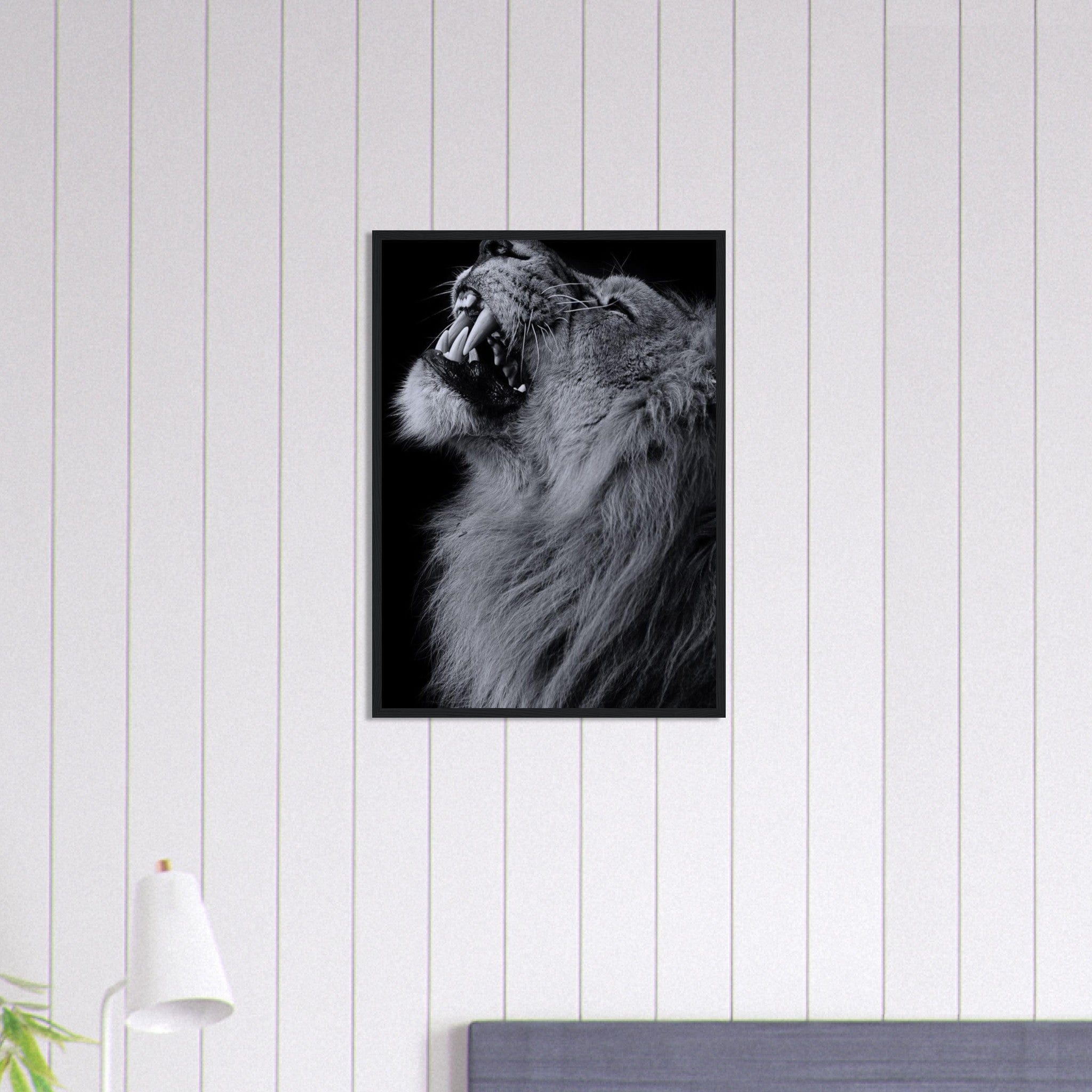 Canvanation Print Material 50x70 cm / 20x28″ Tableau Lion Art Noir Blanc