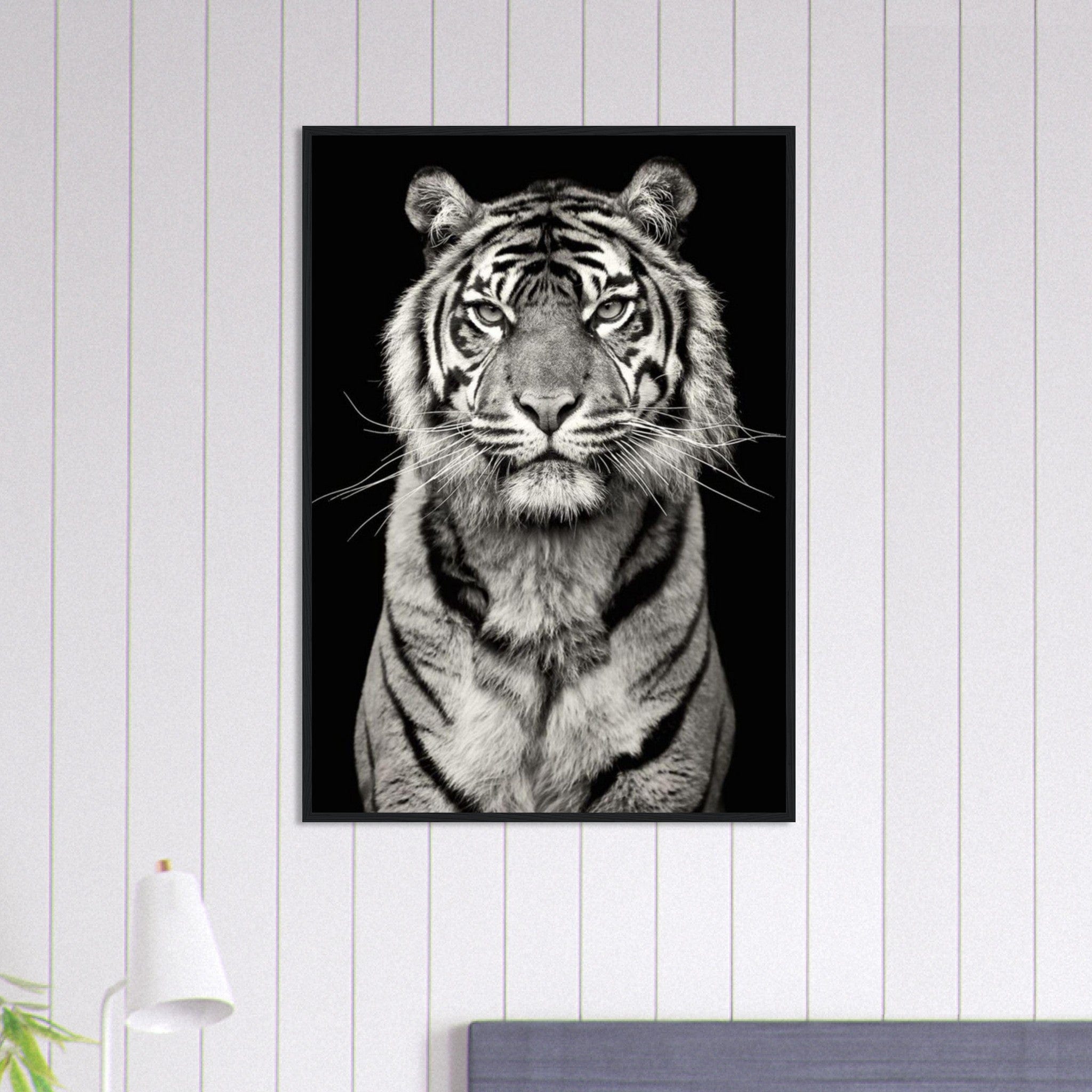 Canvanation Print Material 70x100 cm / 28x40″ Tableau Tigre Noir Et Blanc