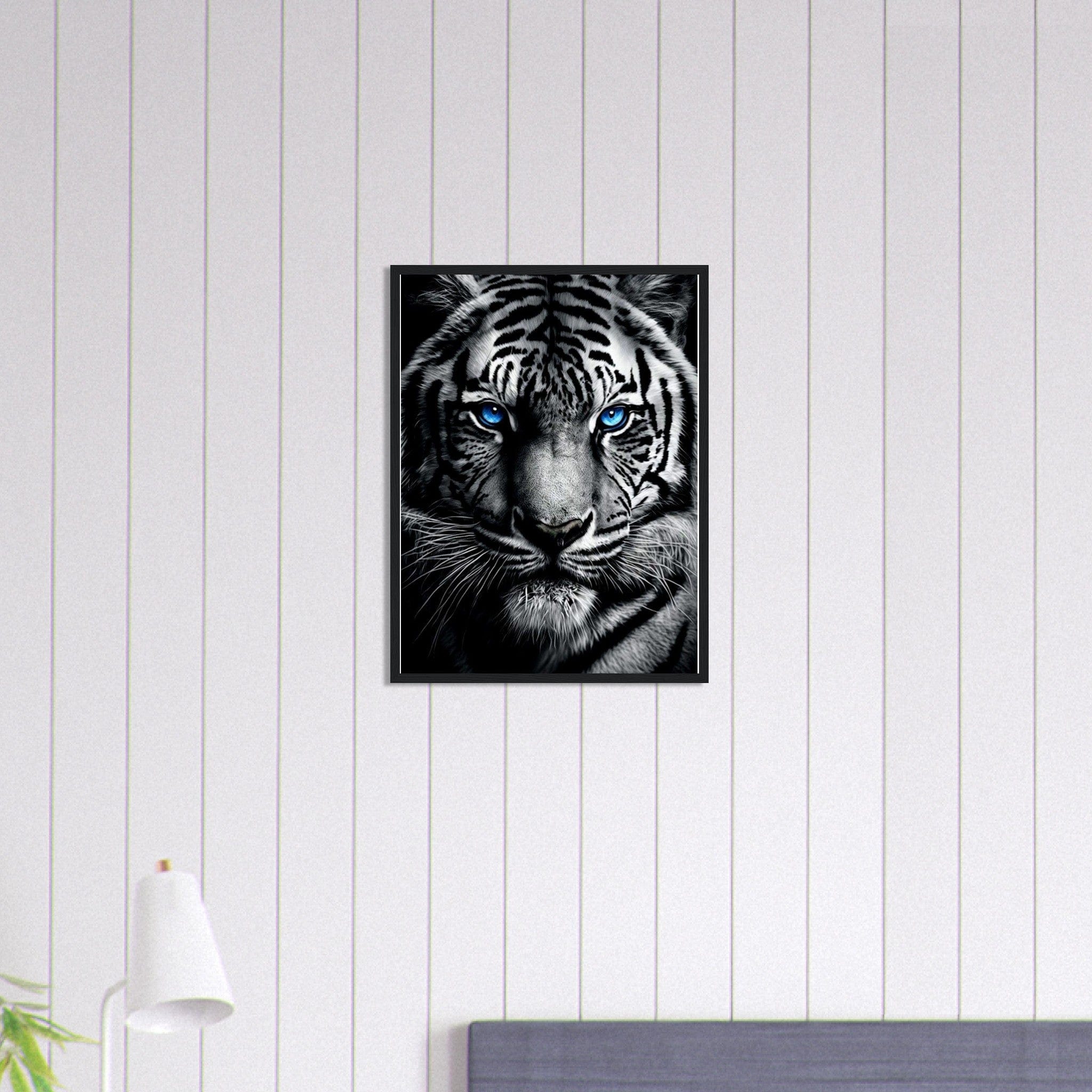 Tableau Tigre Yeux Bleu Canvanation