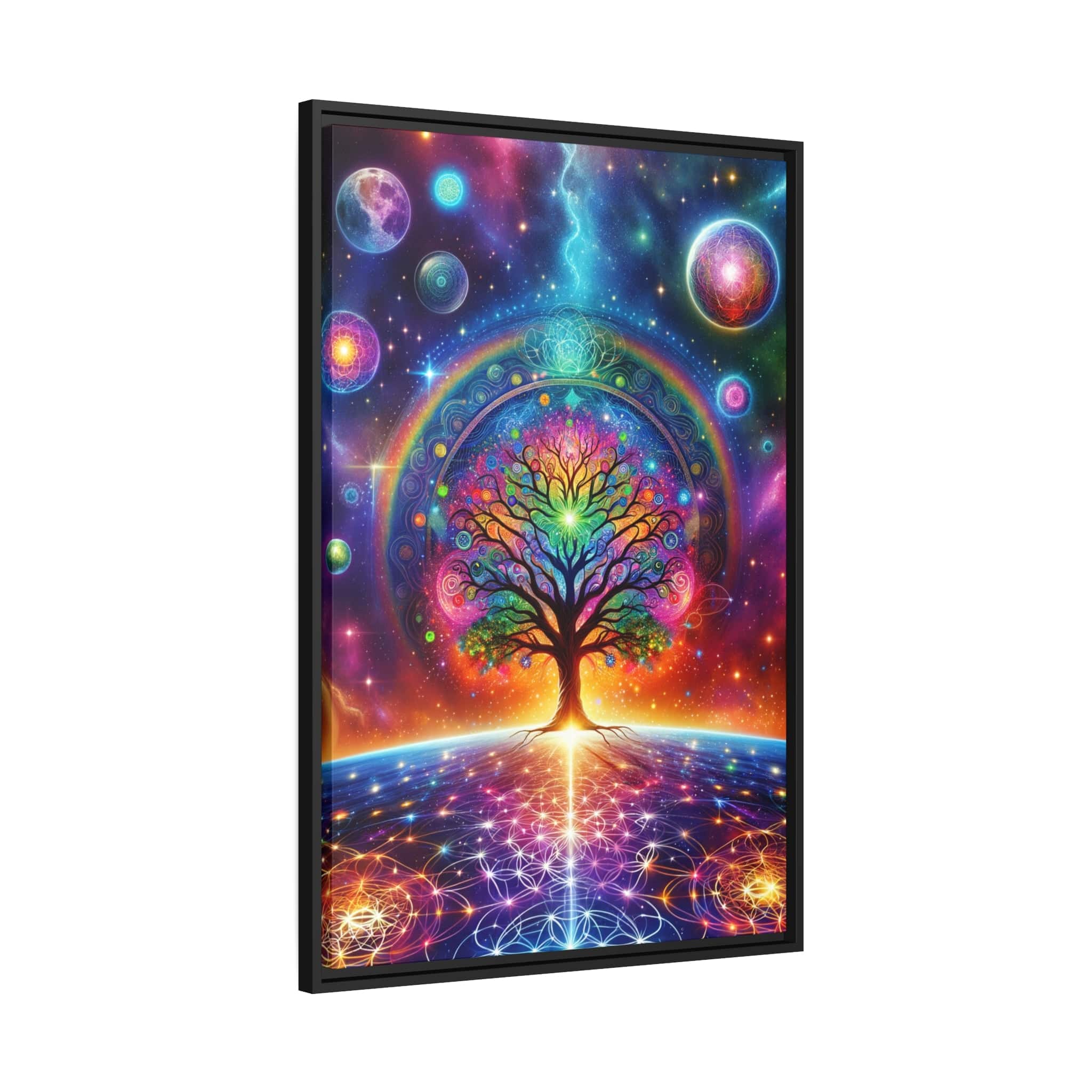 Printify Canvas Tableau Arbre De Vie Et Les Galaxies