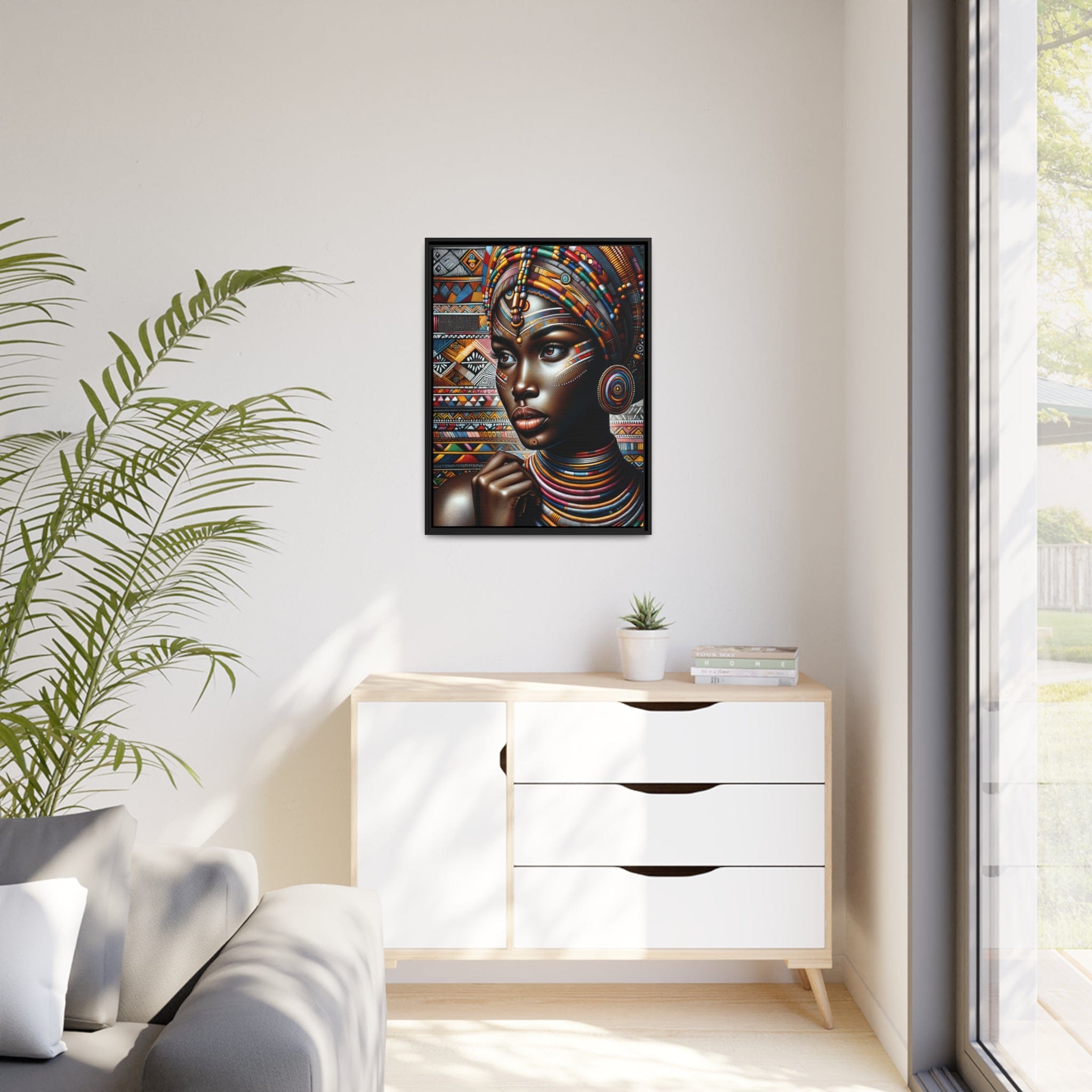 Printify Canvas Tableau "La puissance et la grâce des femmes africaines: une célébration de l'essence féminine à travers l'art"