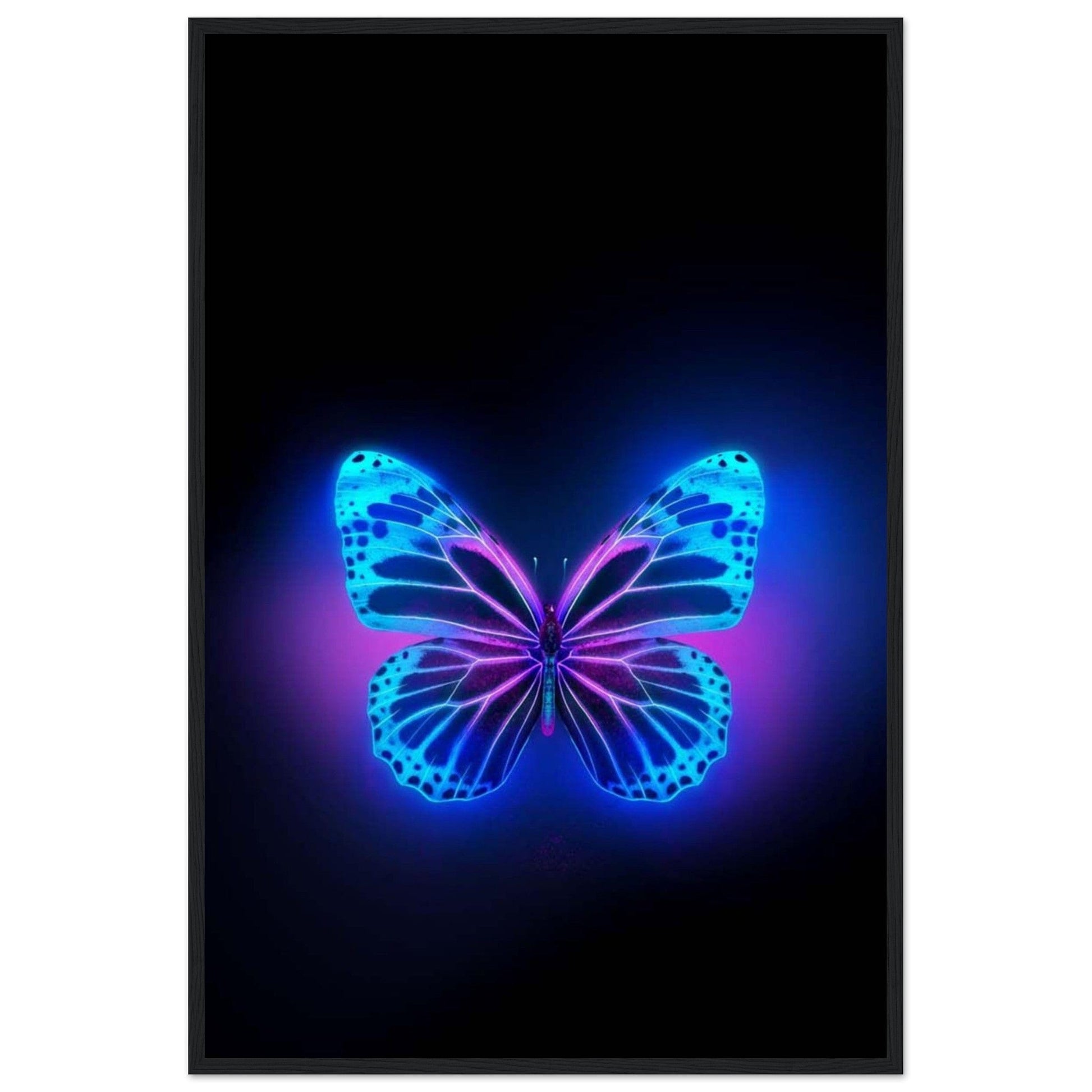 Tableau Papillon Bleu Nuit Eclatant HD - Canvanation