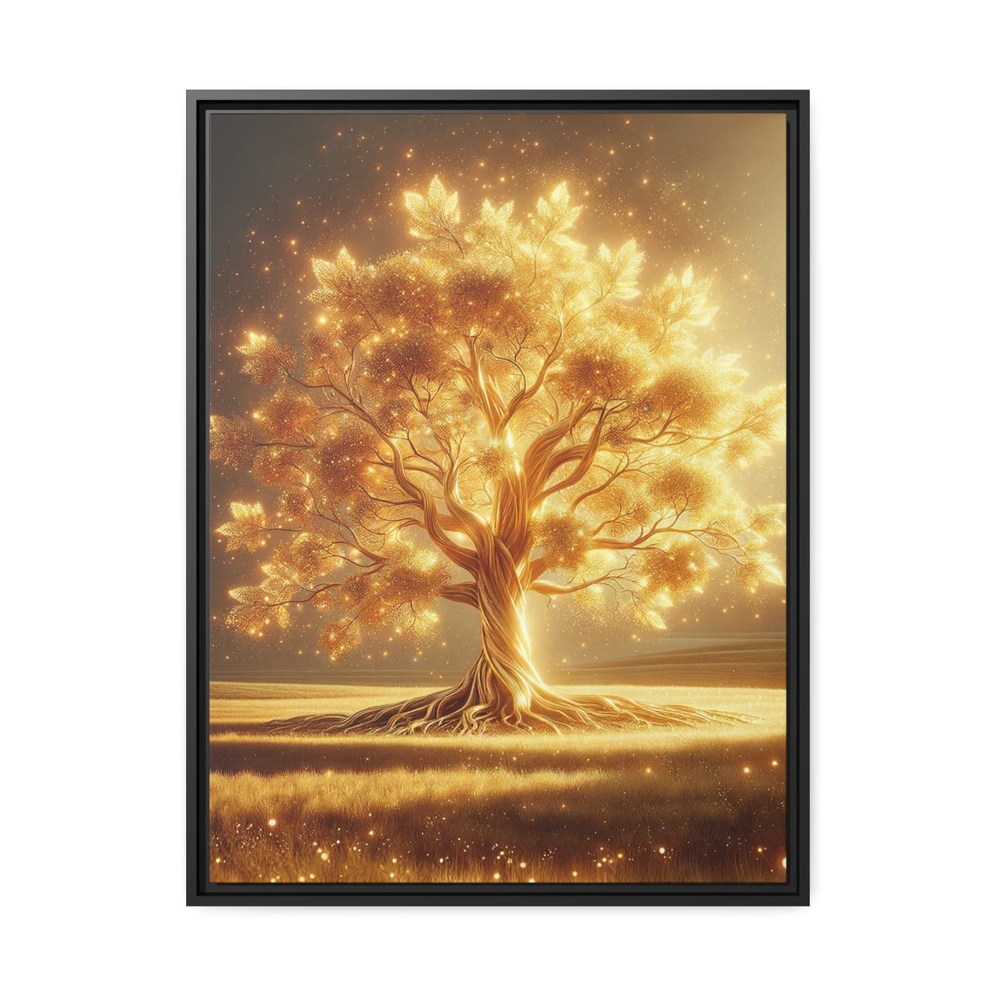 Tableau Arbre De Vie Les Feuilles D'or Bruissent Dans Le Vent