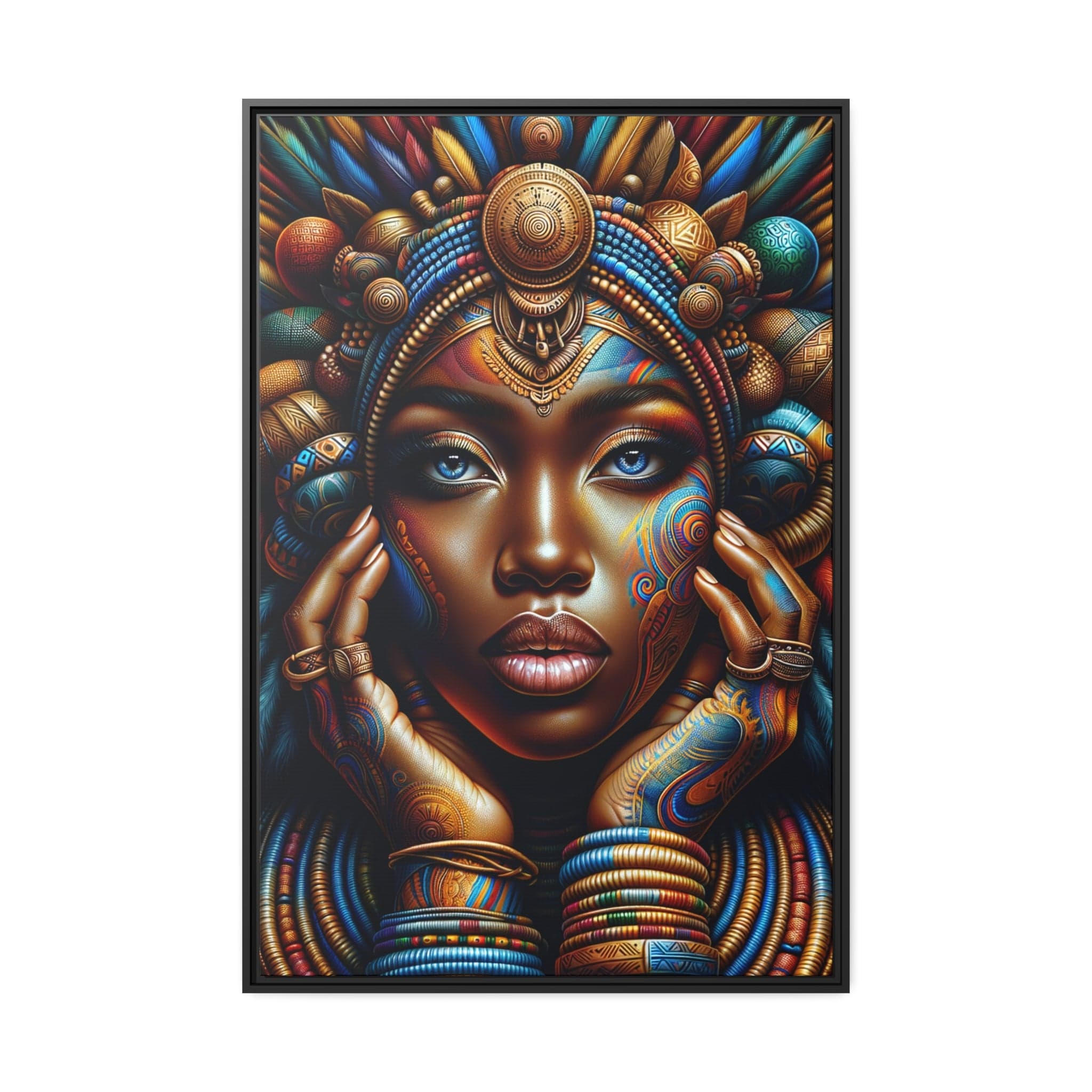 Printify Canvas 81.30 Cm″ x 121.90 Cm″ (Vertical) Tableau "La beauté et la force des femmes africaines révélées à travers la peinture"