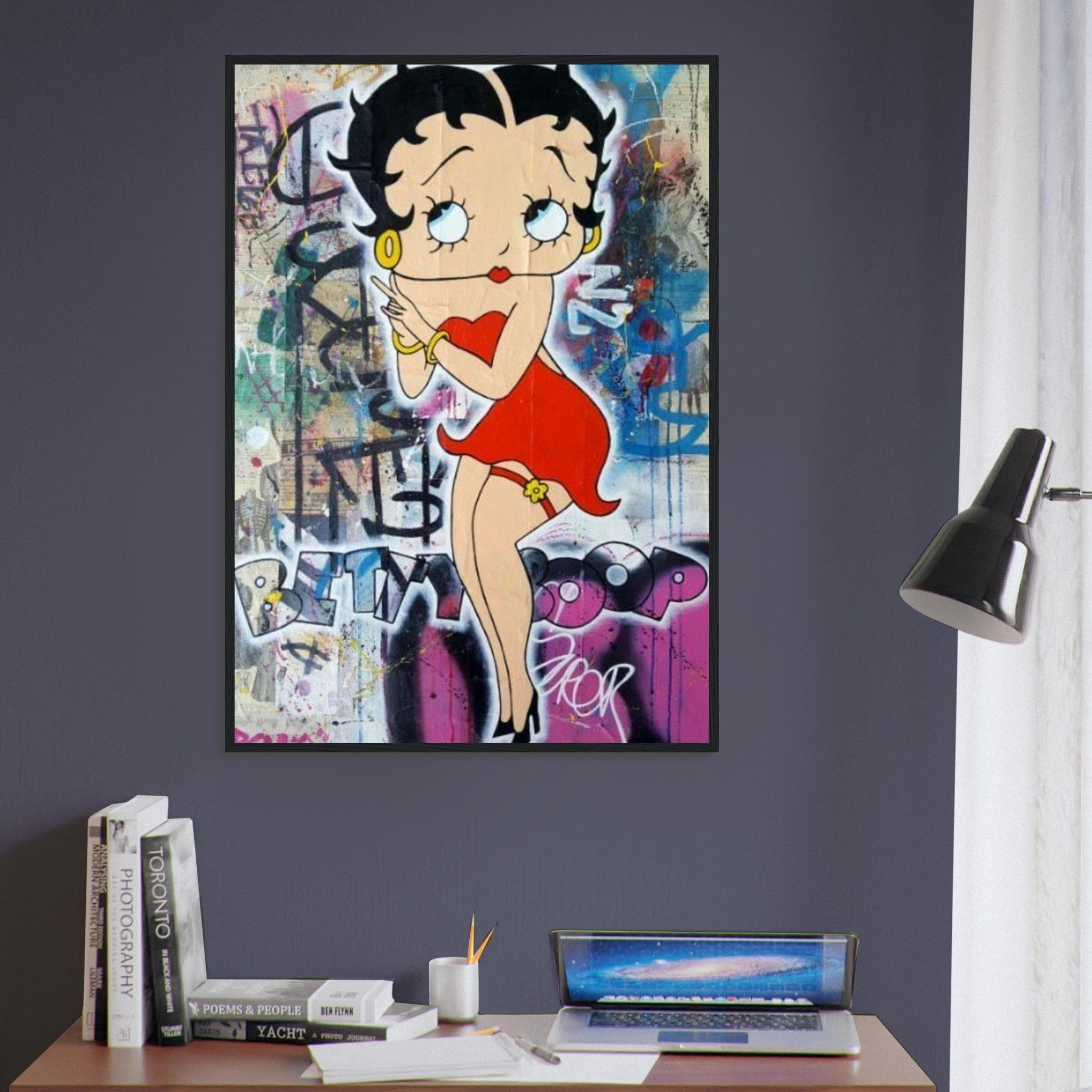 Canvanation Print Material Tableau Betty Boop Graffiti