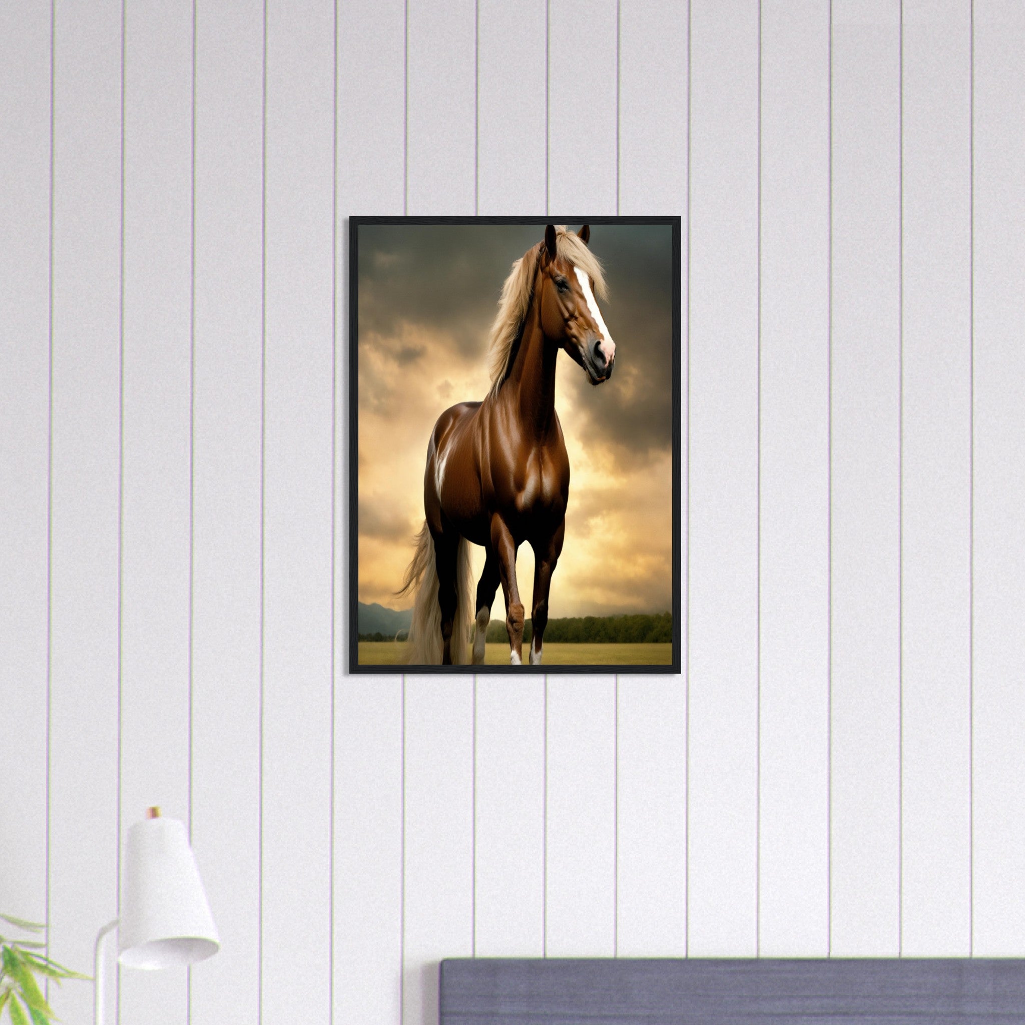 Canvanation Print Material 50x70 cm / 20x28″ Tableau Cheval Horizon Équestre