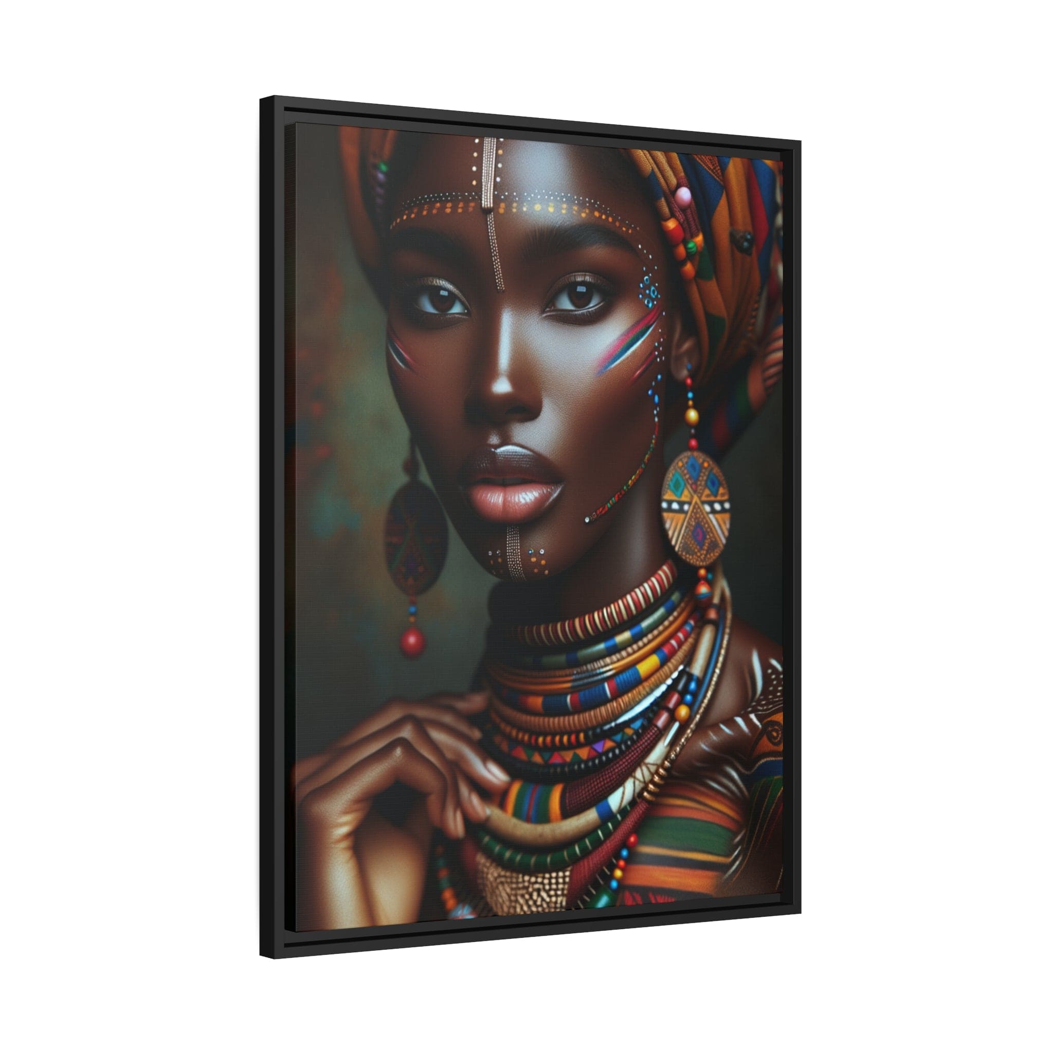 Printify Canvas Tableau "La beauté et la grâce des femmes africaines capturées en un tableau magnifique"