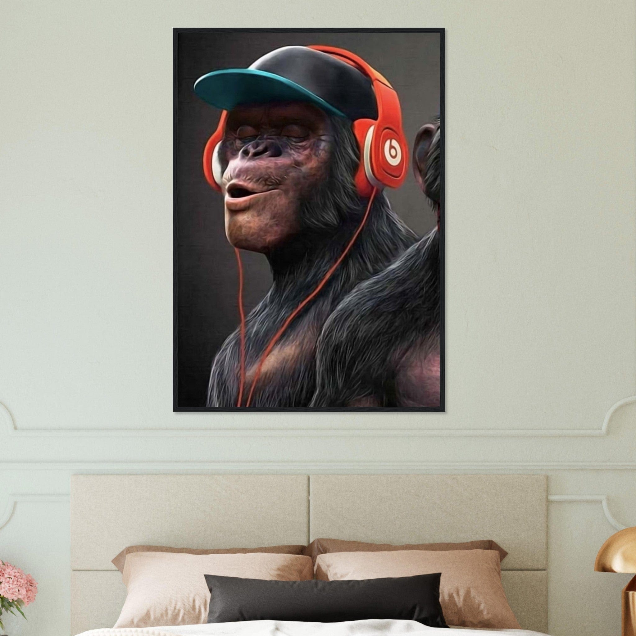 Canvanation Print Material Tableau Singe Casque Beats