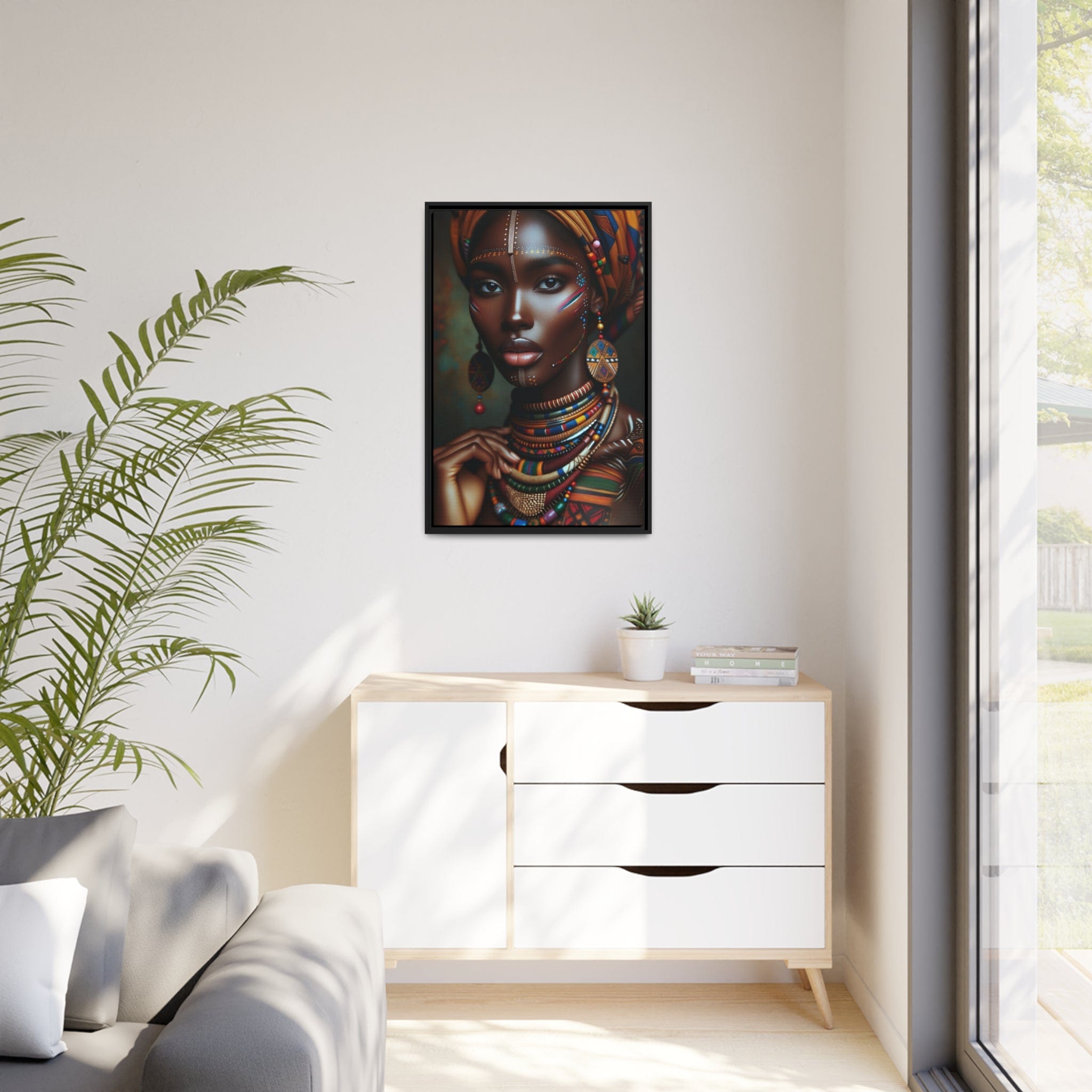 Printify Canvas Tableau "La beauté et la grâce des femmes africaines capturées en un tableau magnifique"