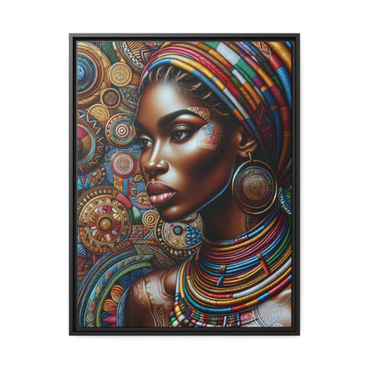 Tableau "La beauté et la force de la femme africaine : un tableau vibrant de couleurs et de culture" Canvanation