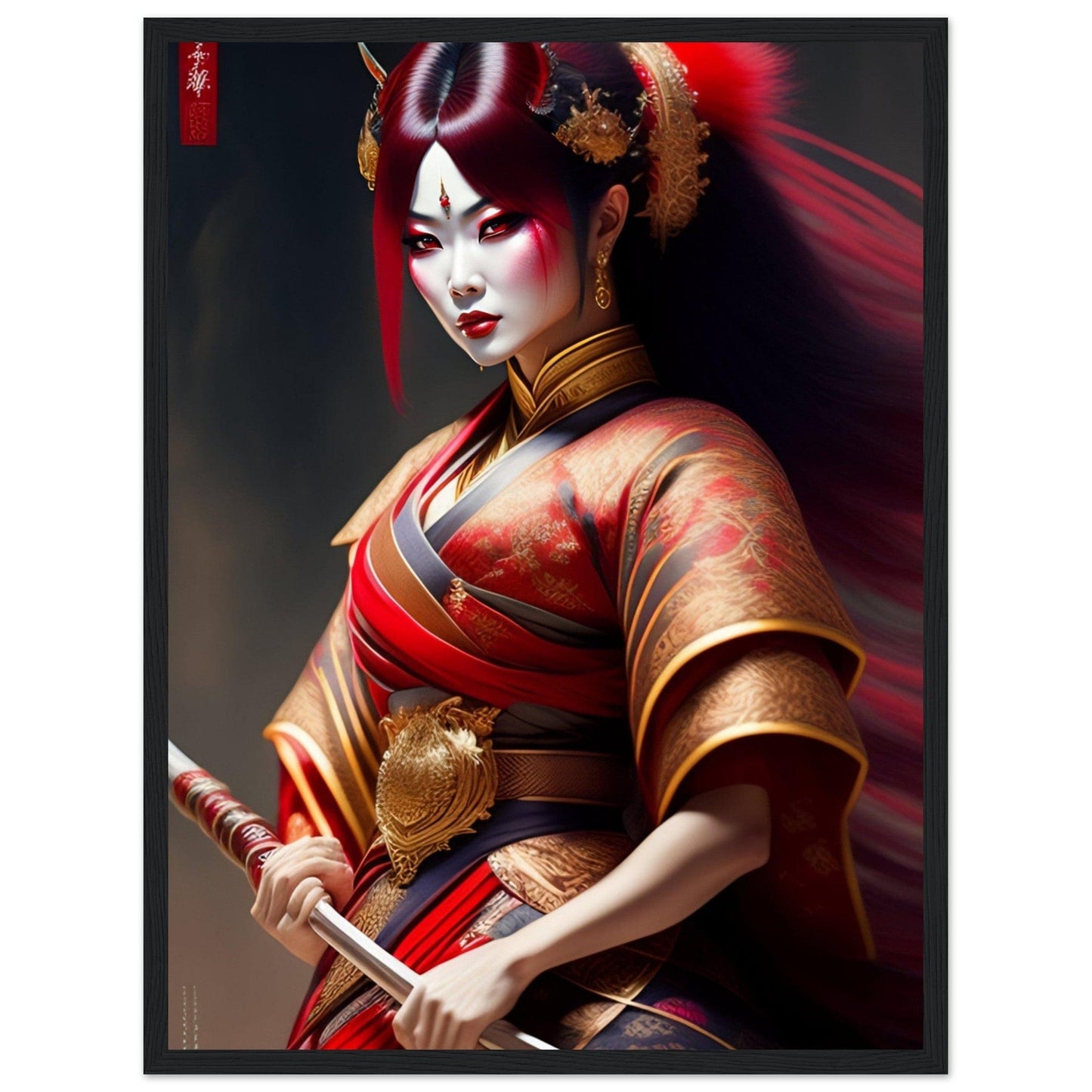 Tableau Japon Geisha Horreur Kimono Canvanation